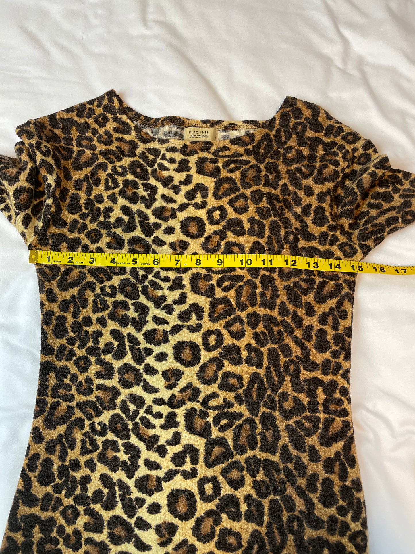 Leopard Print Long Sleeve Dress {S}