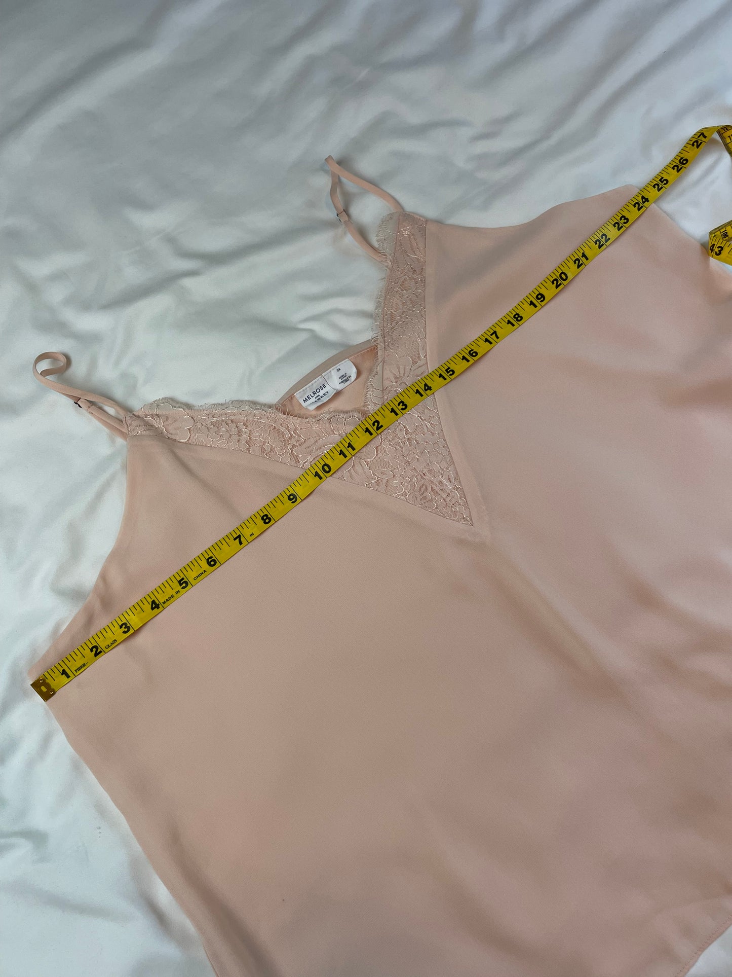 Melrose and Market Blush Lace Cami {2XL}