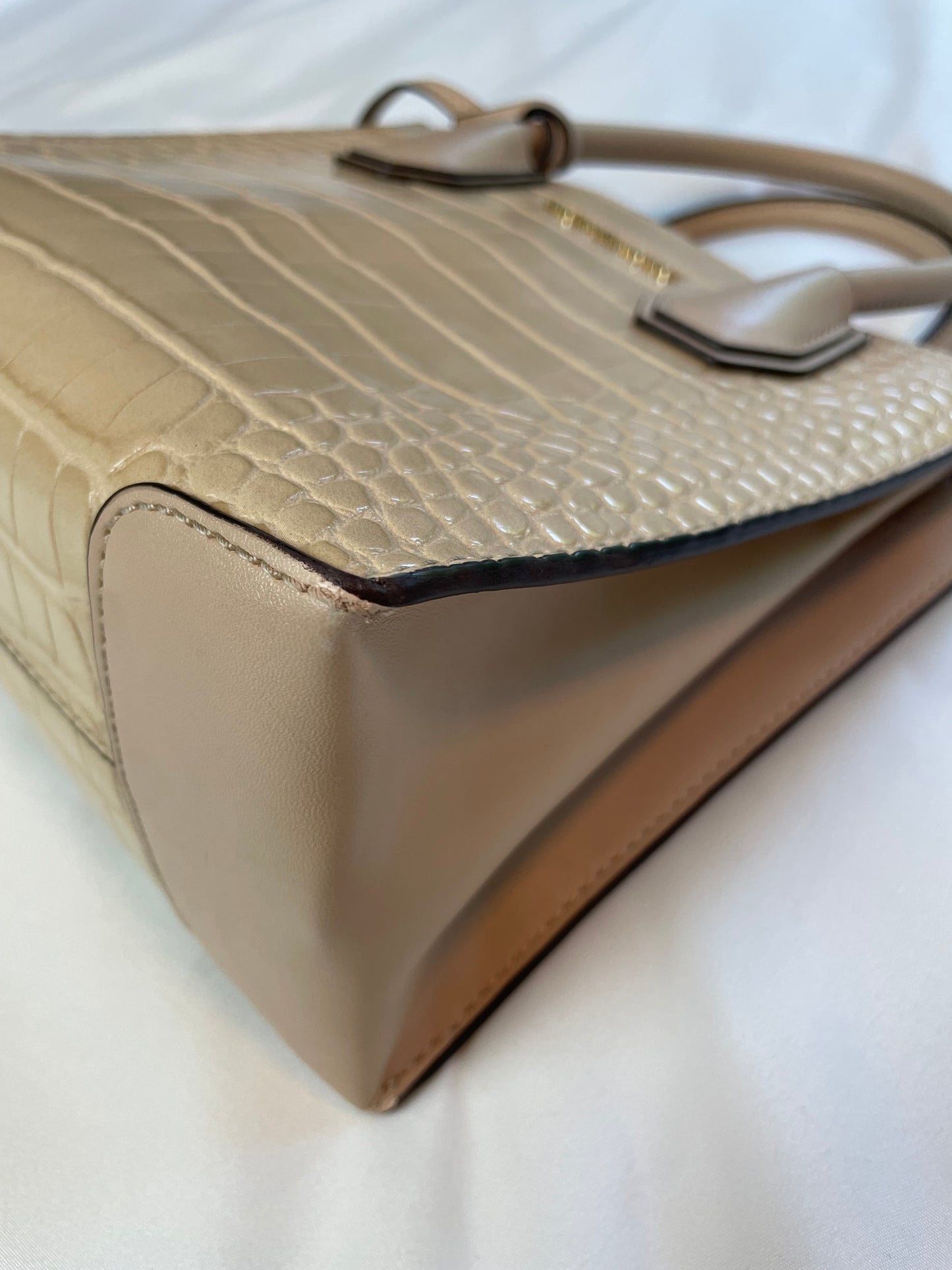 Michael Kors Mercer Medium Crocodile-Embossed 2-way Bag