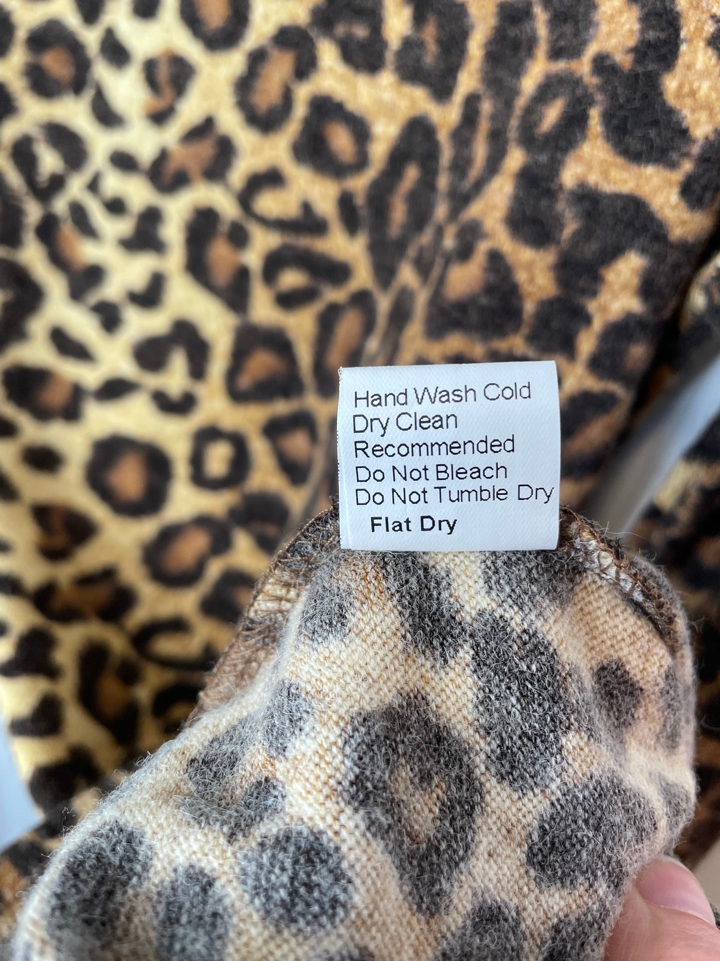 Leopard Print Long Sleeve Dress {S}