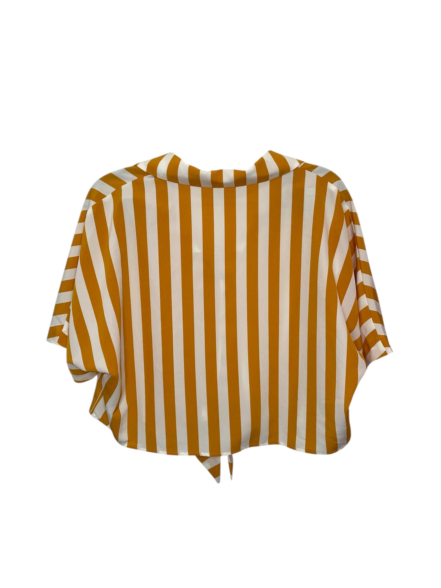 Boxy Cropped Striped Button Down {Size 6}