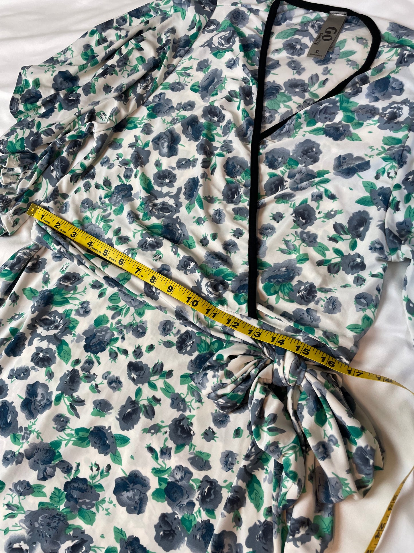 Go Couture | Floral Faux Wrap Maxi Dress {XL}
