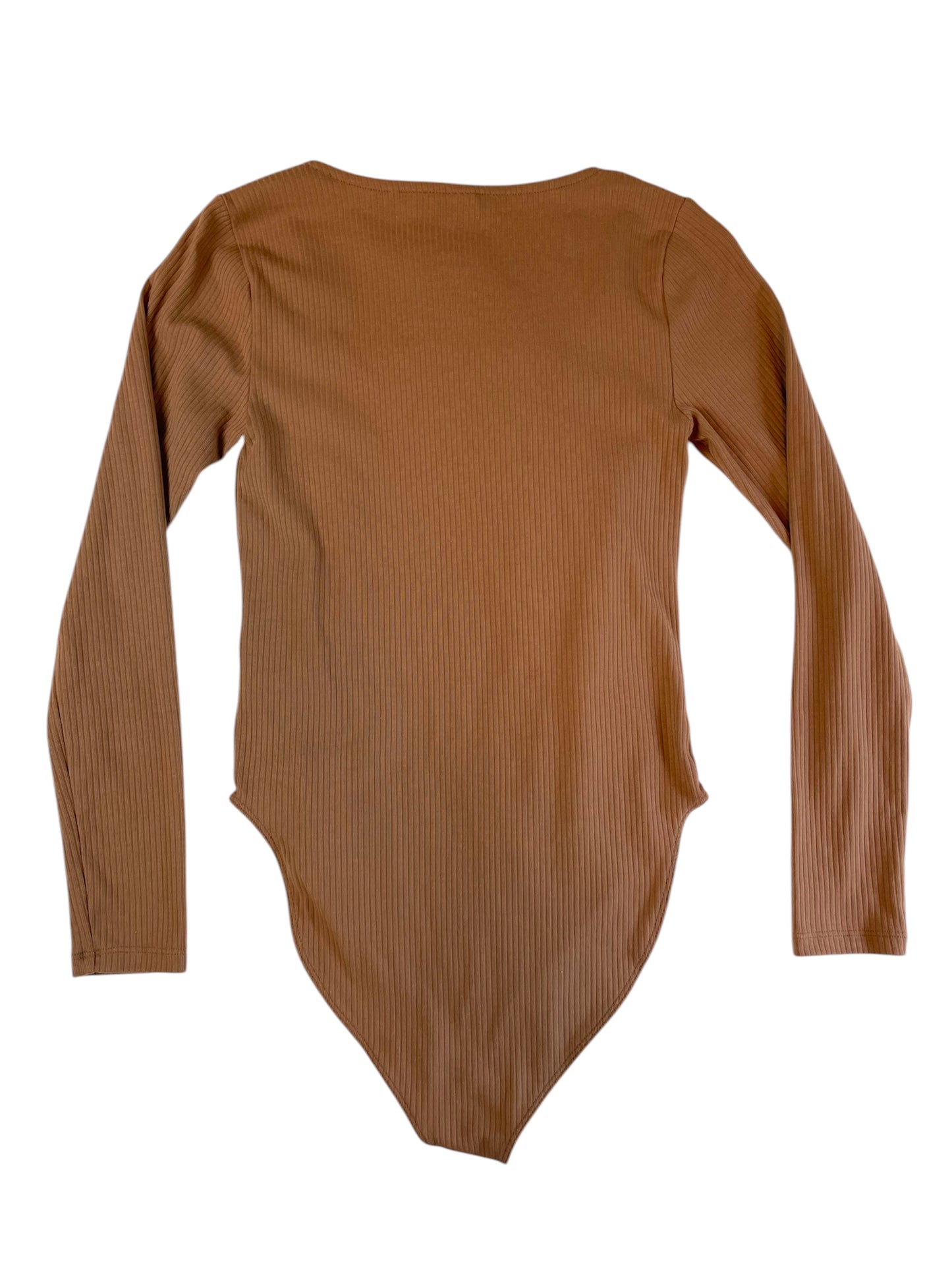 NWOT Old Navy Caramel Long-Sleeve Bodysuit {M}