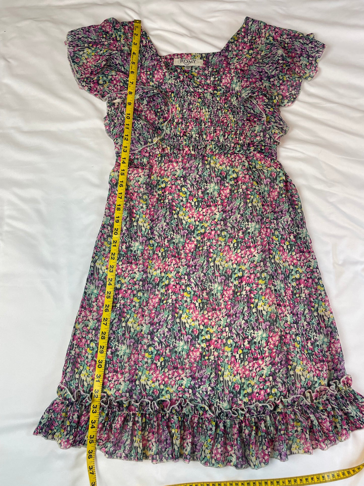 ROMY Floral Ruffle Dress {XS}