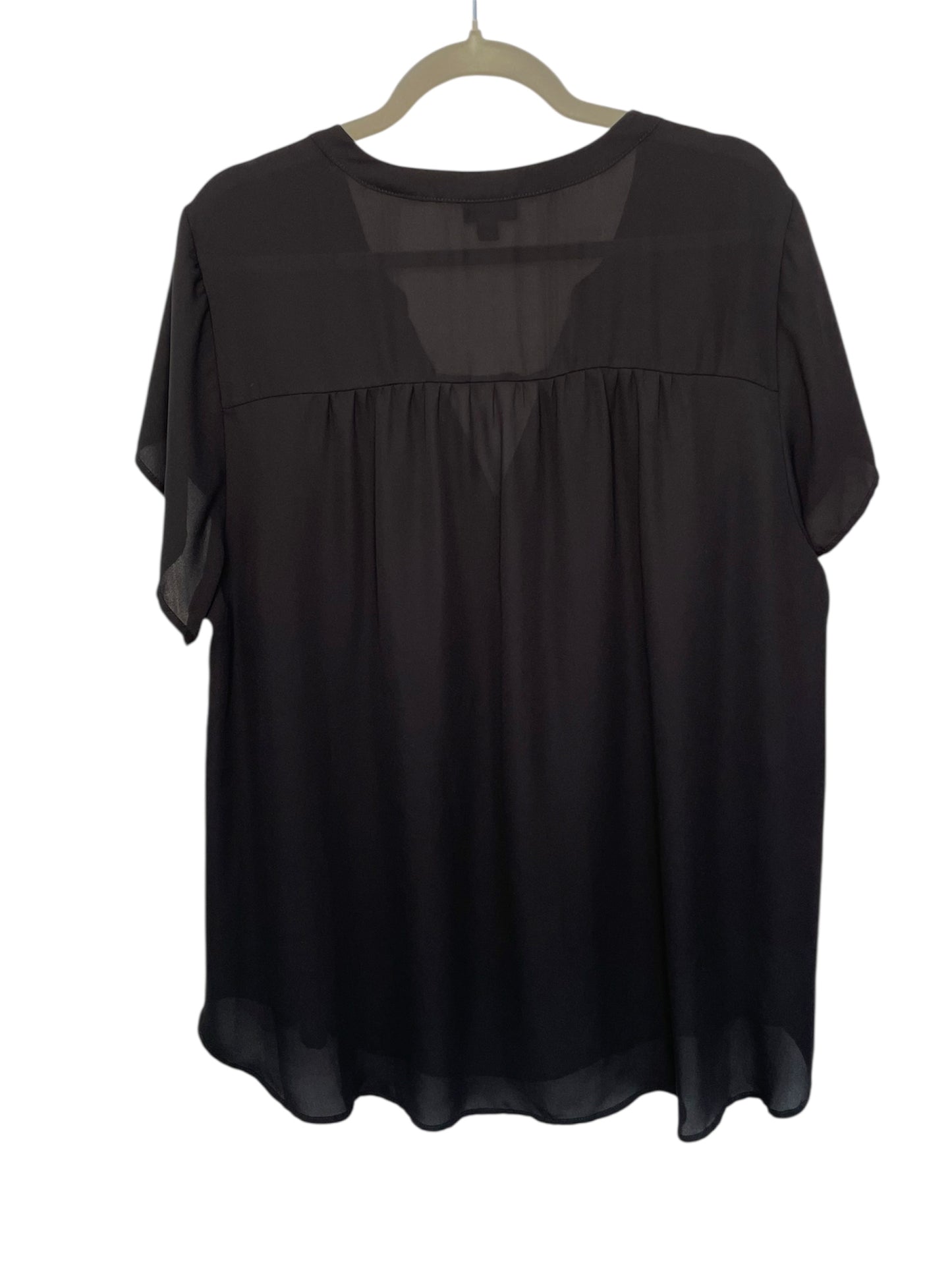 Torrid Black Short Sleeve Pullover Blouse {2XL}