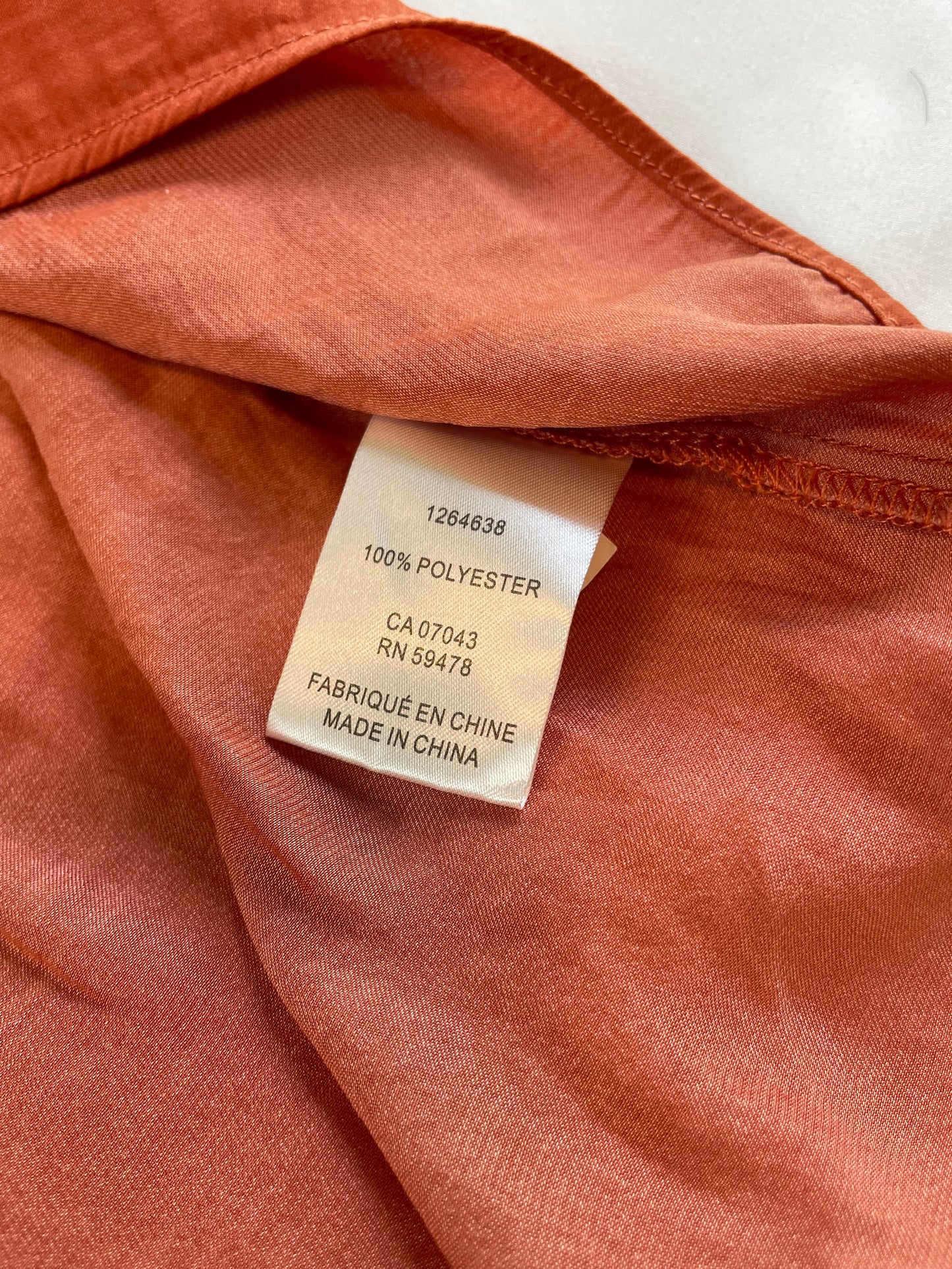 Cynthia Rawley Orange Flutter Sleeve Tee {XL}