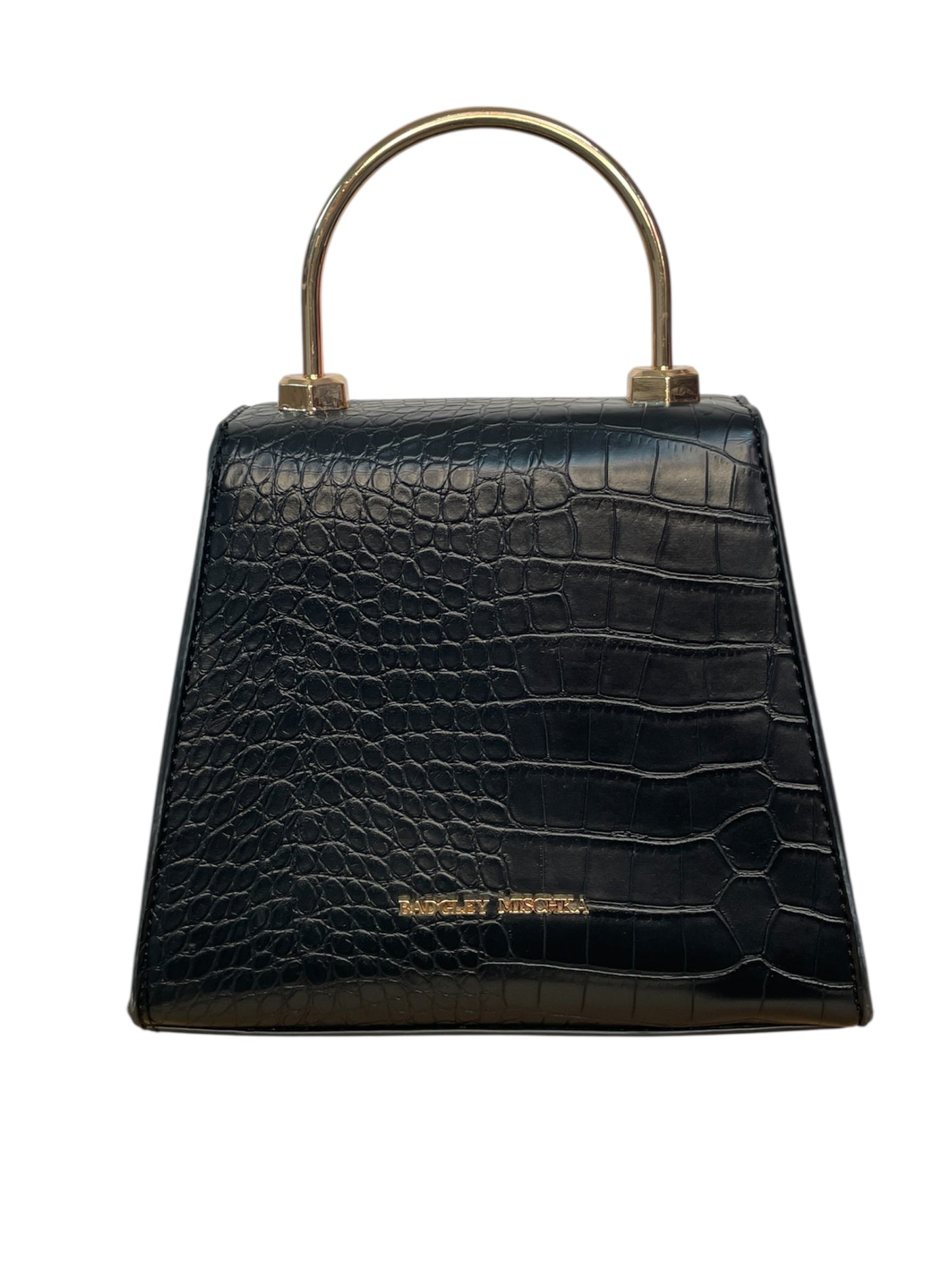 Badgley Mischka Croc-Embossed 2-way Frame Bag