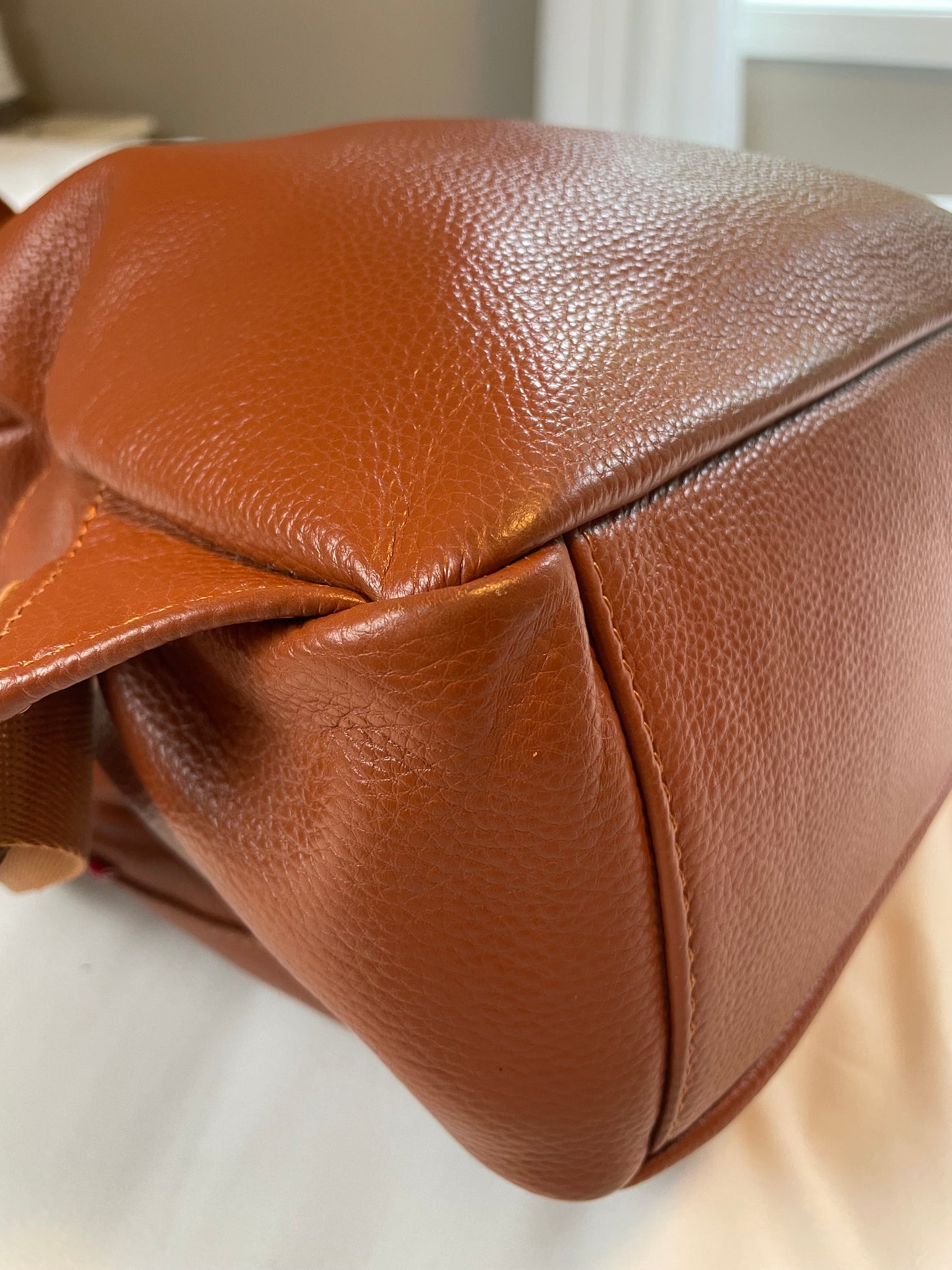 Cognac Leather 2-Way Backpack