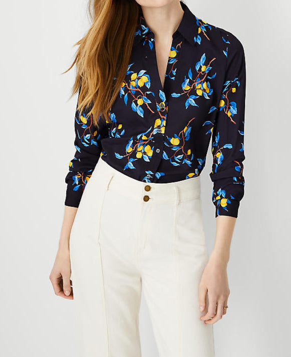 Ann Taylor Lemon Branch Essential Shirt {2XL}