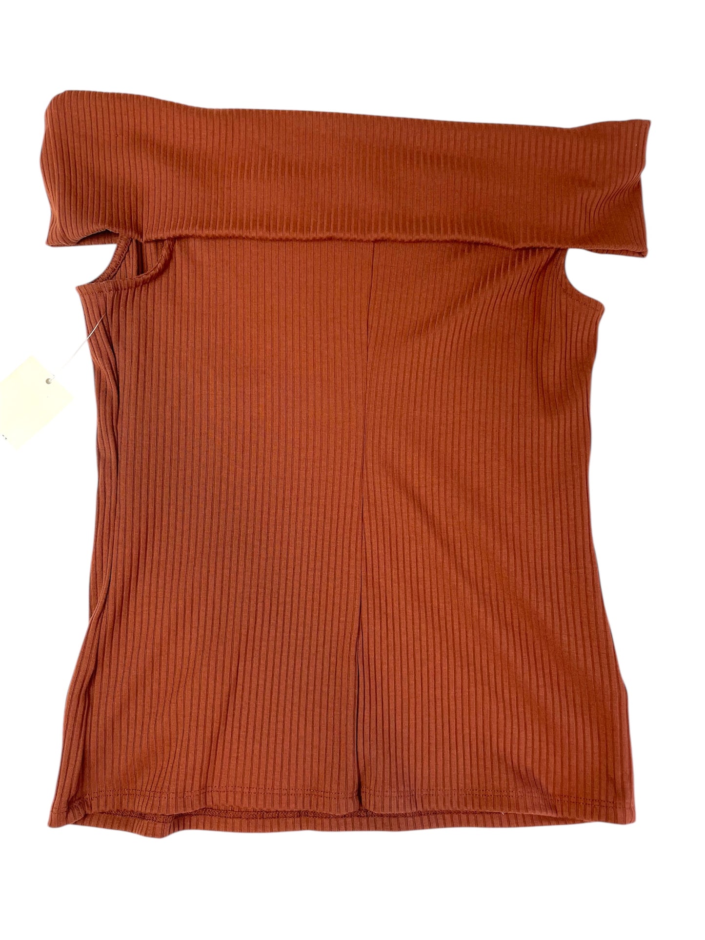 NWT | A New Day | Rust Off-Shoulder Ribbed Top {M}