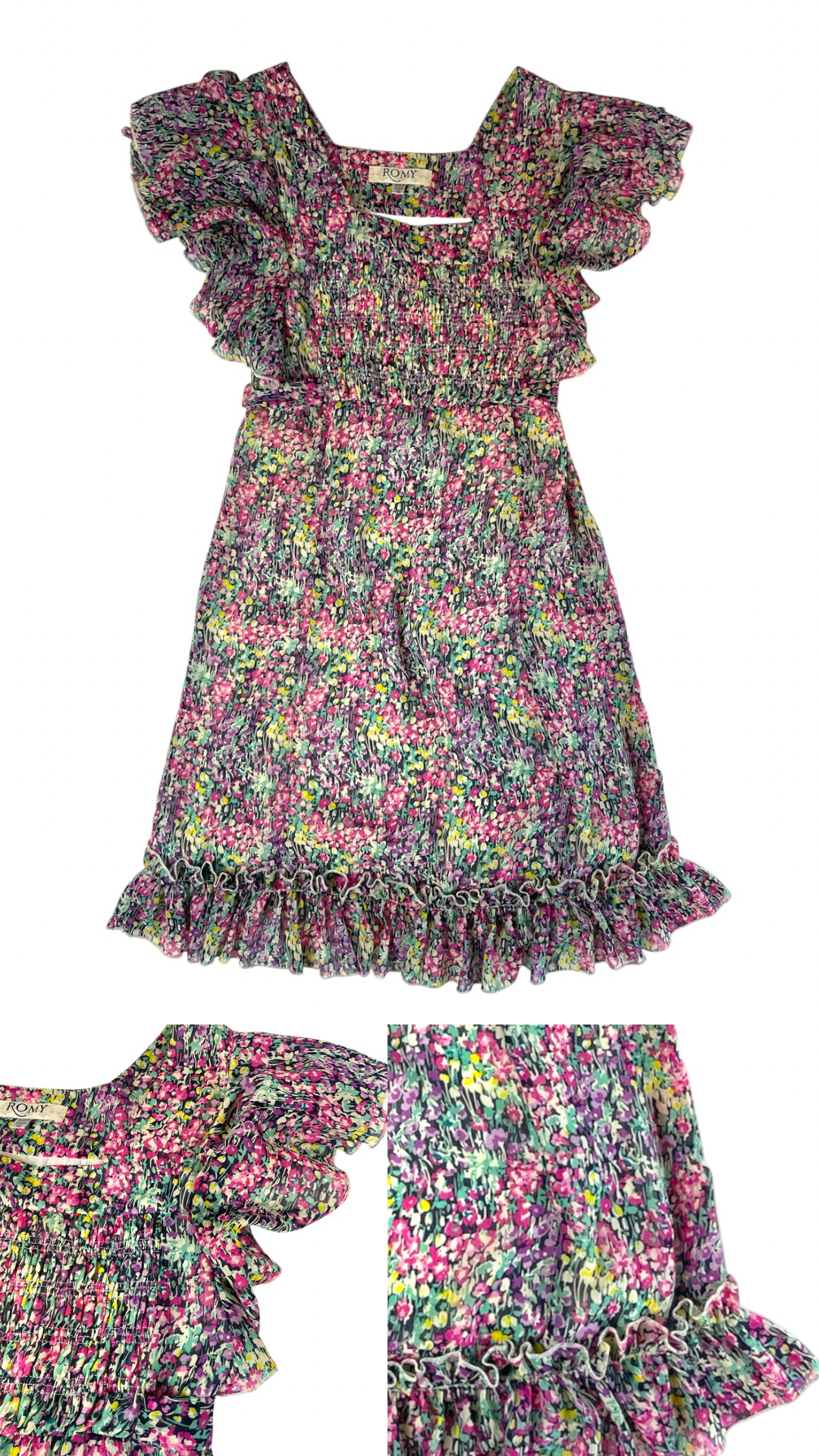ROMY Floral Ruffle Dress {XS}