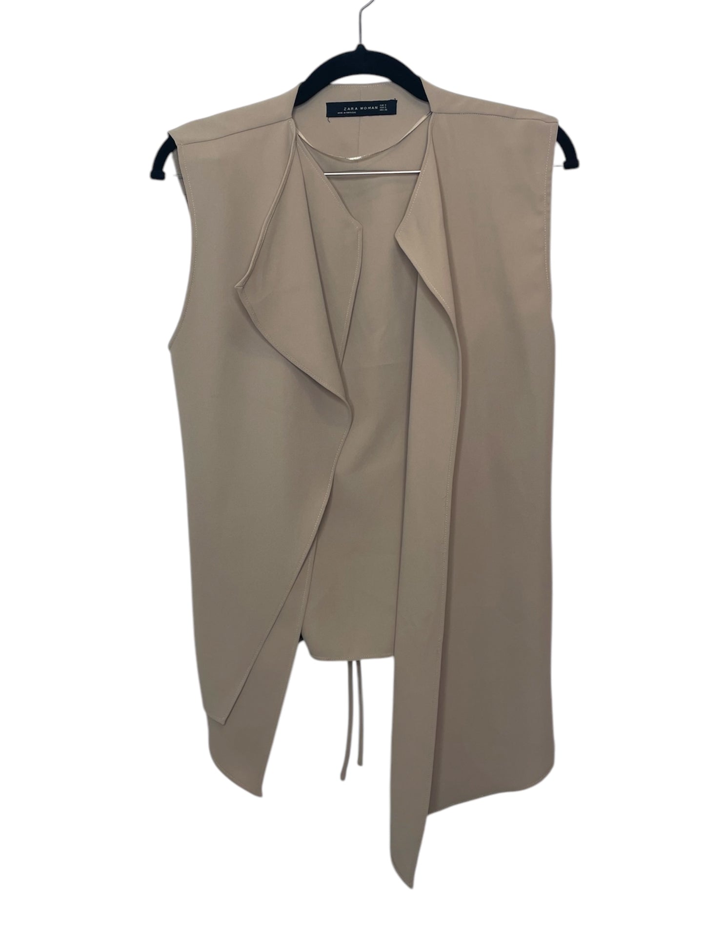 Zara Asymmetrical Tie-Waist Vest {S}