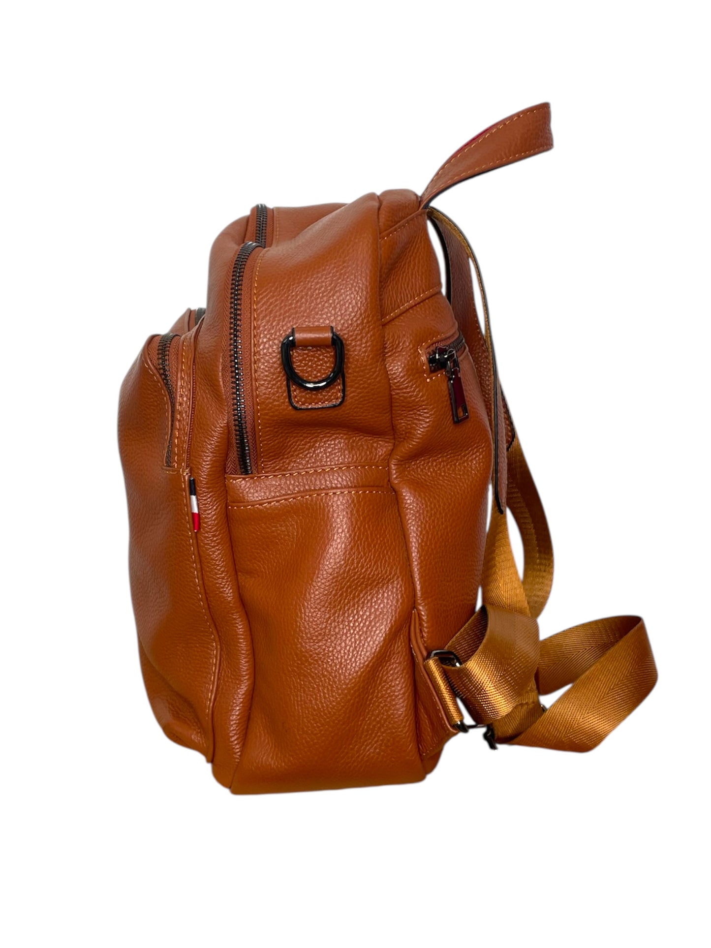 Cognac Leather 2-Way Backpack