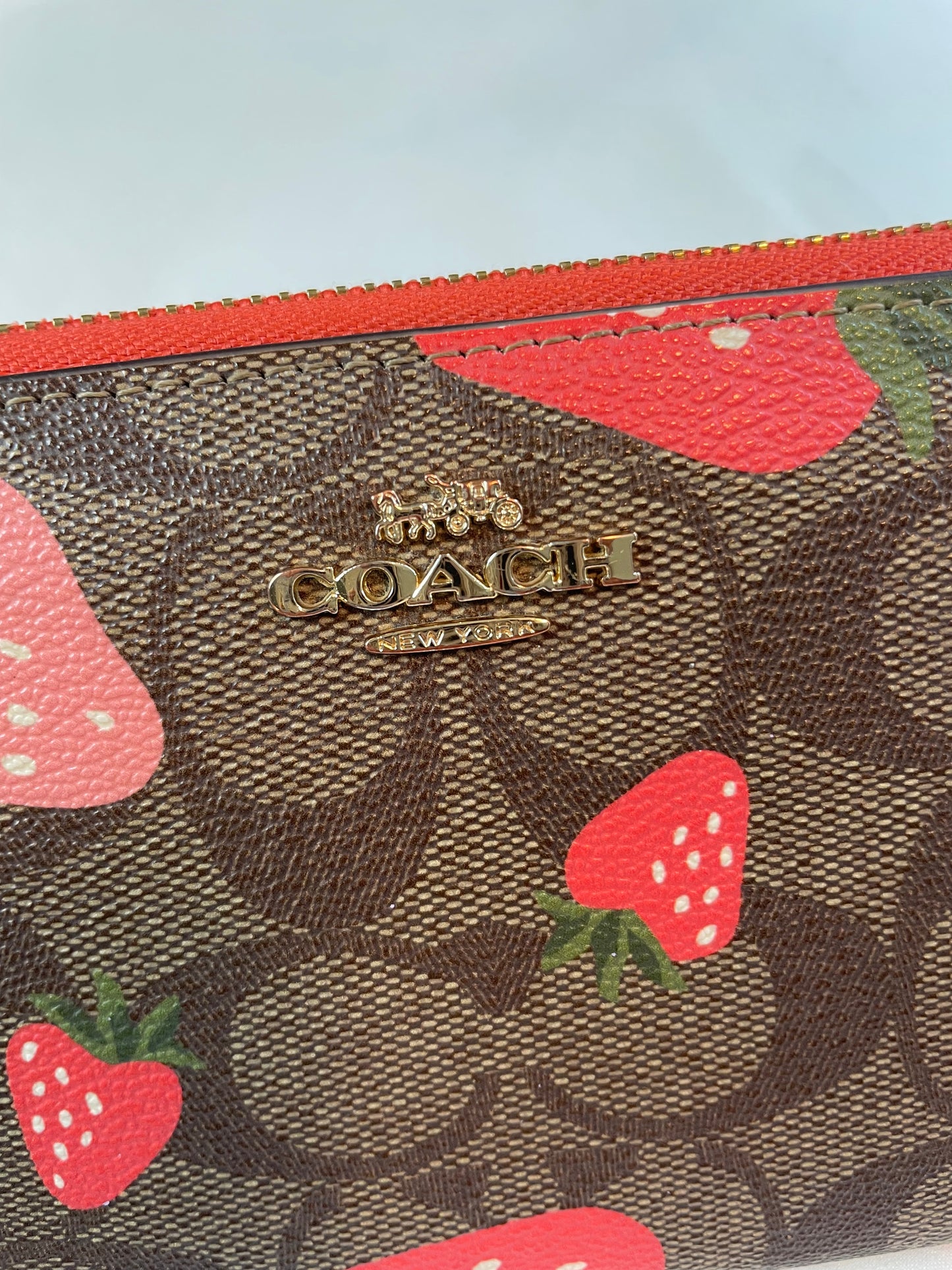 Coach Signature Strawberry Wallet/Wristlet