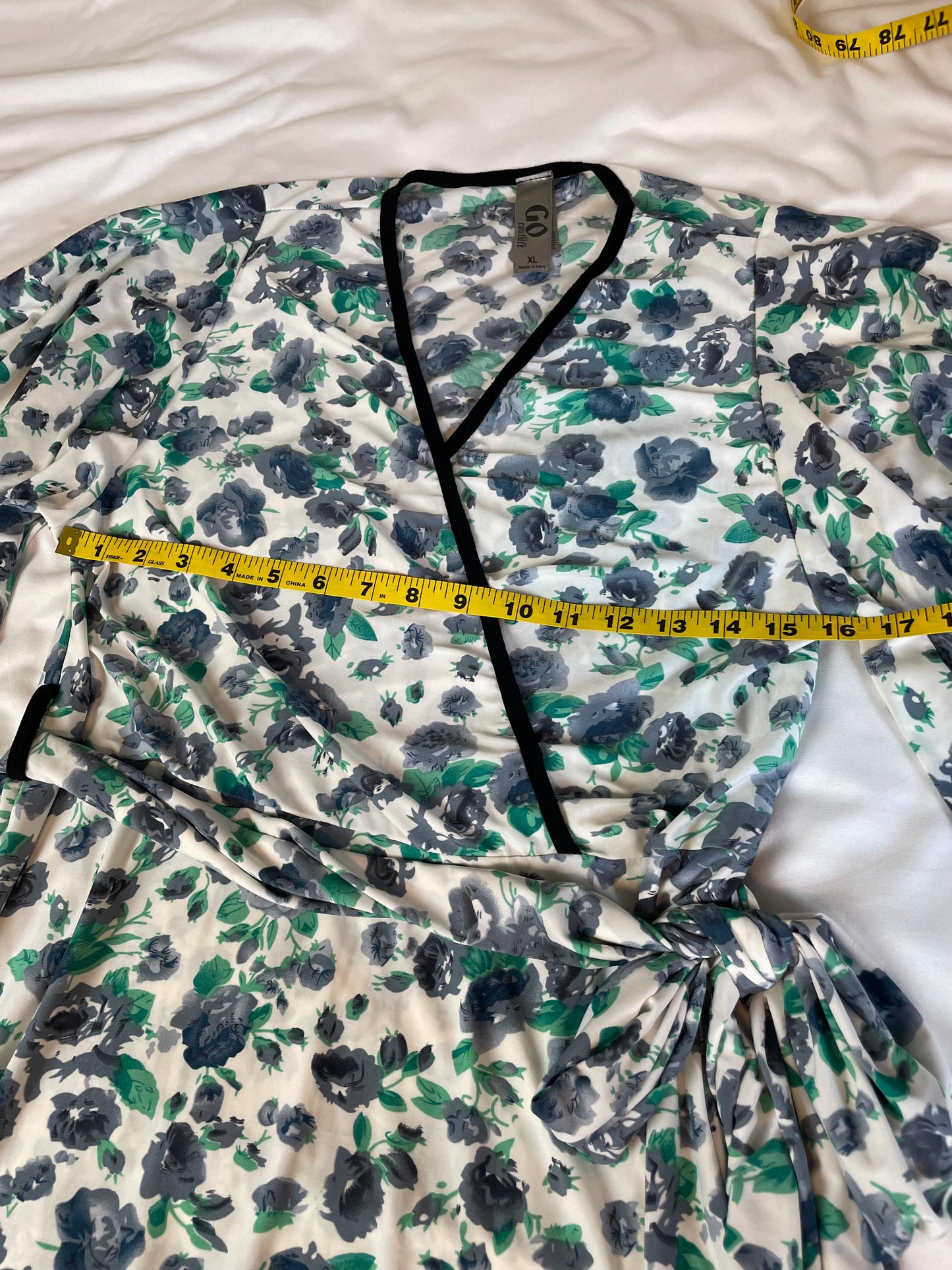 Go Couture | Floral Faux Wrap Maxi Dress {XL}