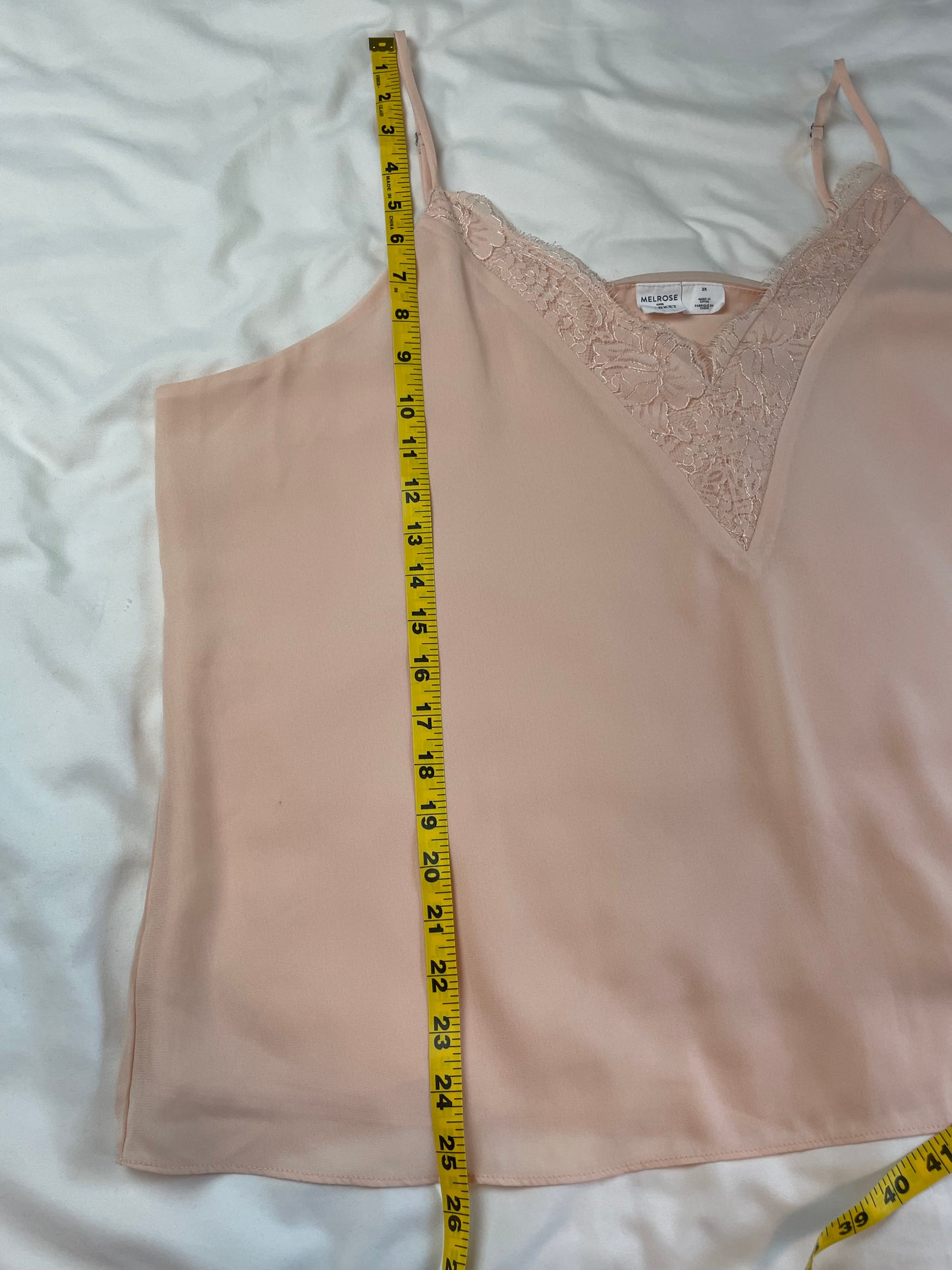 Melrose and Market Blush Lace Cami {2XL}