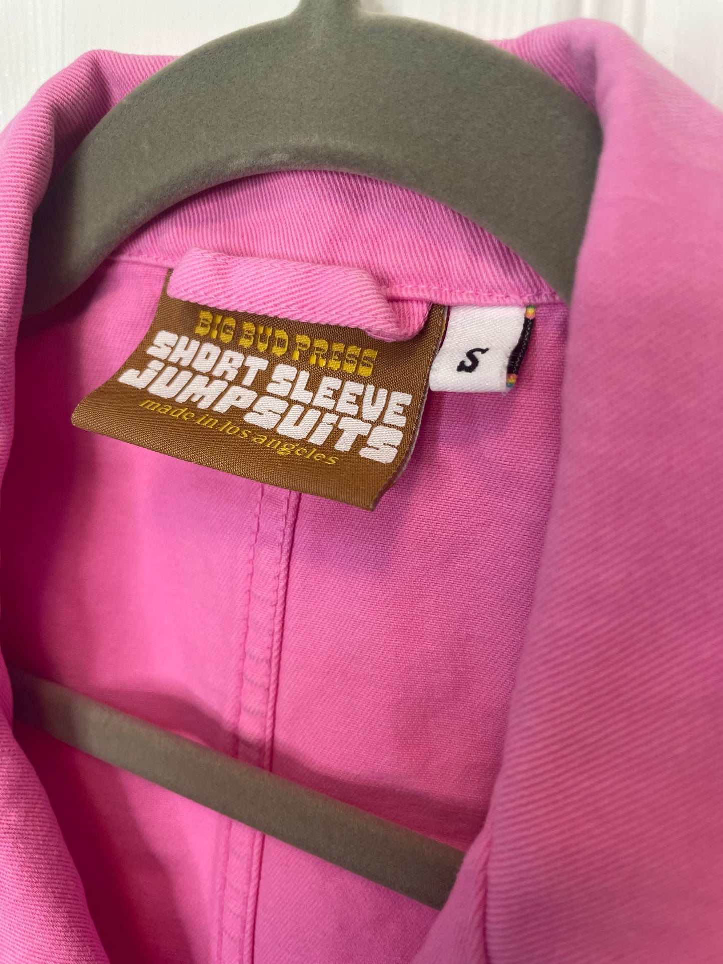 Big Bud Press Unisex Short Sleeve Jumpsuit | BUBBLEGUM PINK {S}