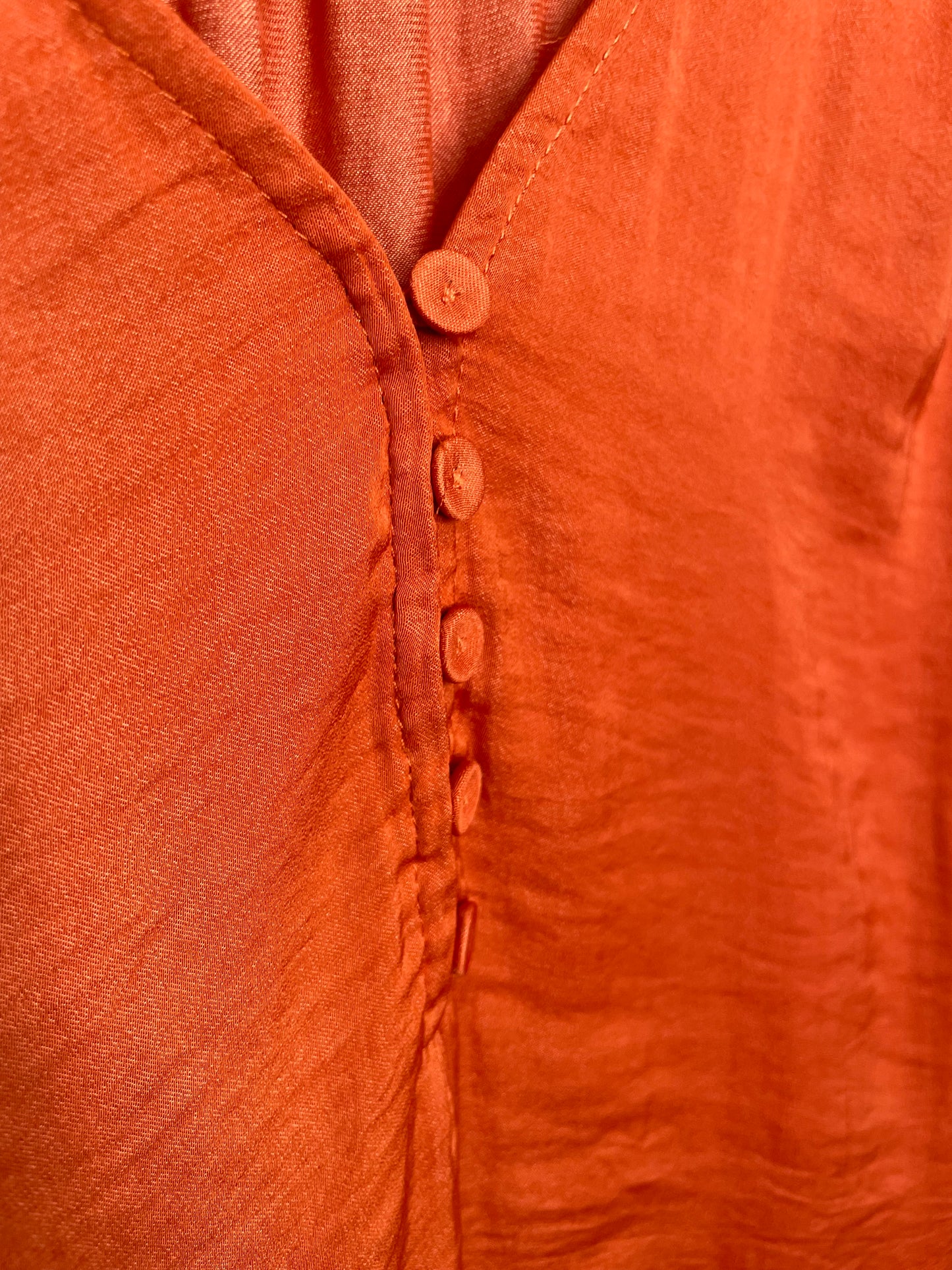 Cynthia Rawley Orange Flutter Sleeve Tee {XL}