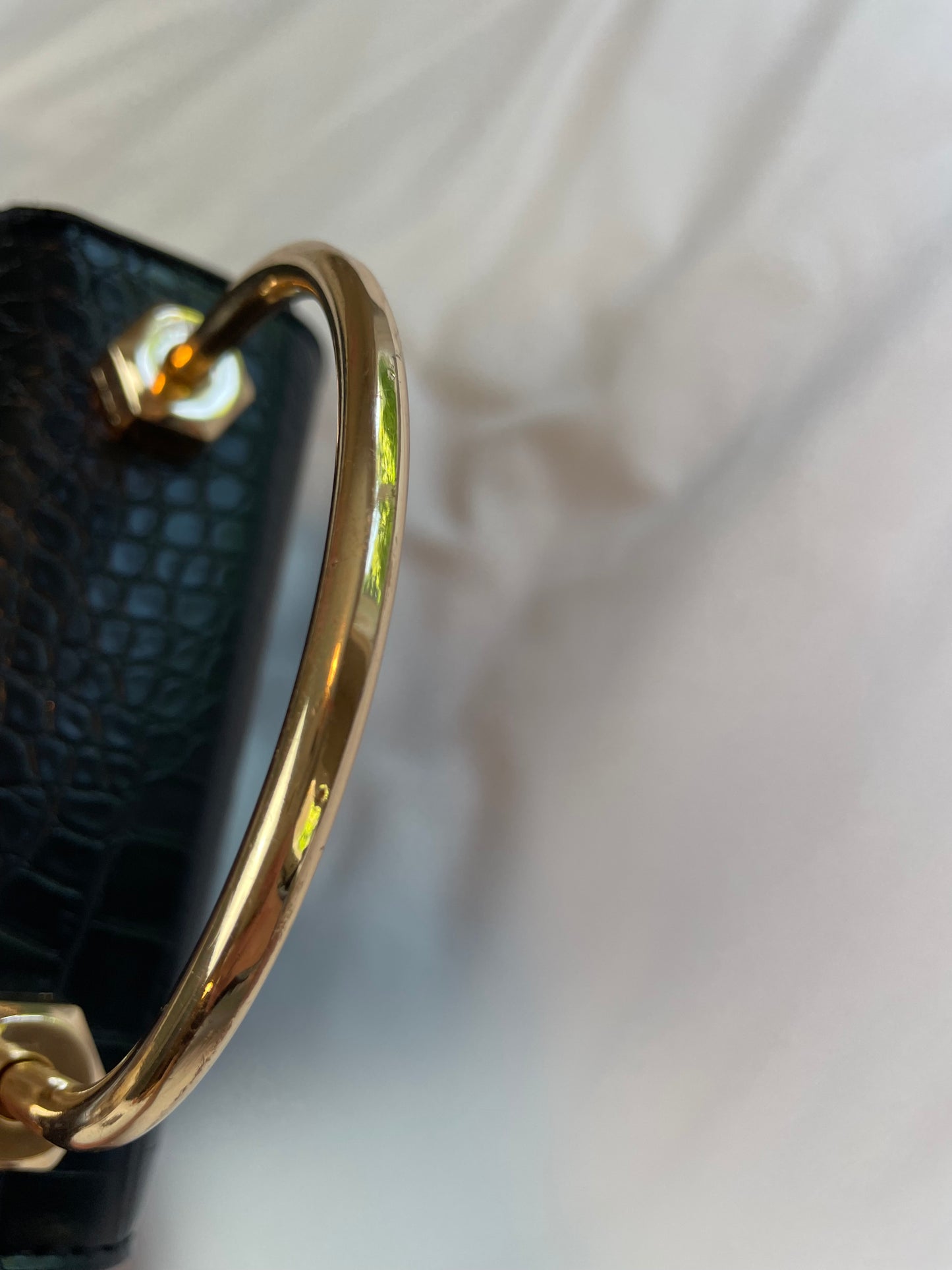 Badgley Mischka Croc-Embossed 2-way Frame Bag