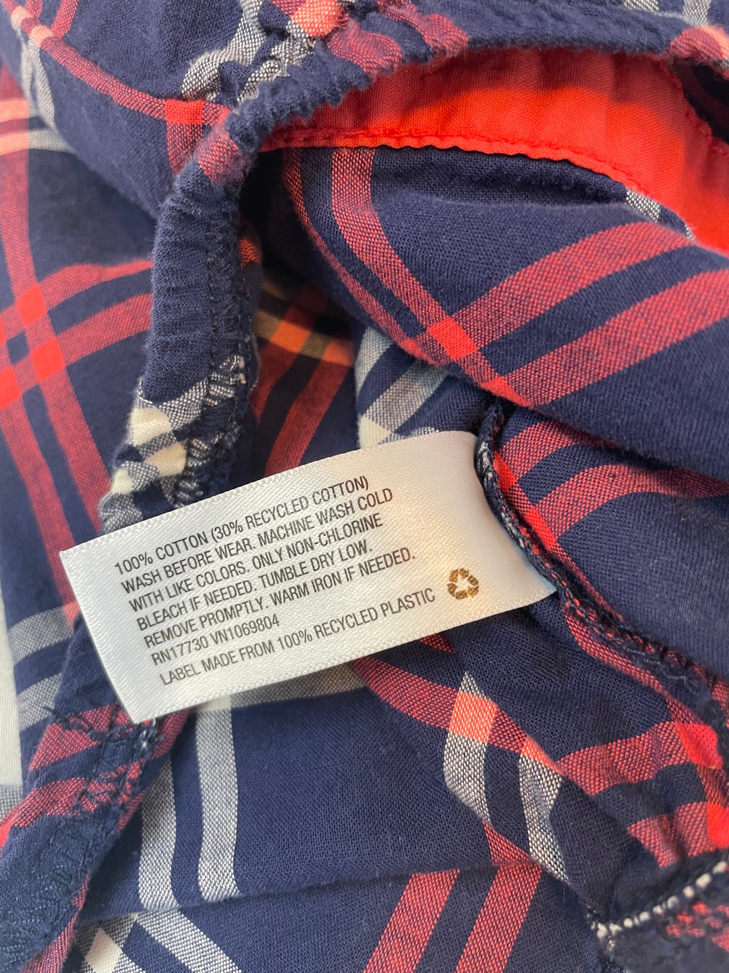 Cat & Jack Plaid Shirt with Suspenders Outfit (6-9mo)