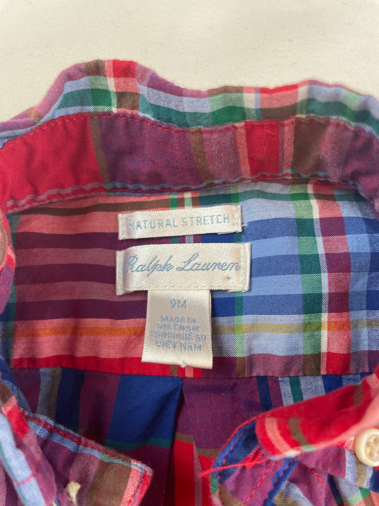 Ralph Lauren Plaid Button-Down Shirt {Size 9mo}