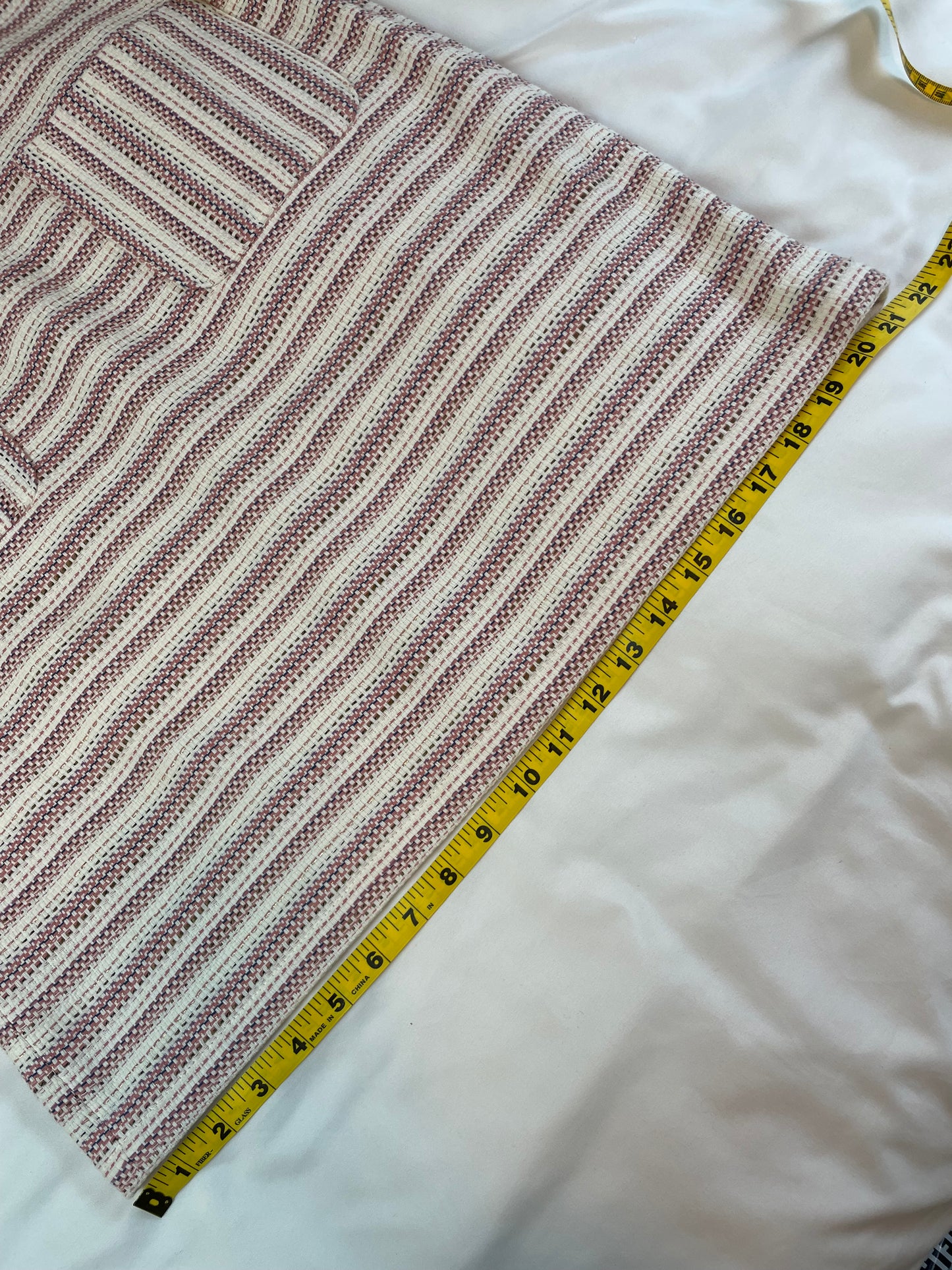 NWT | LOFT | Textured Pink and White Striped Pocket Sheath Dress {Size 8}