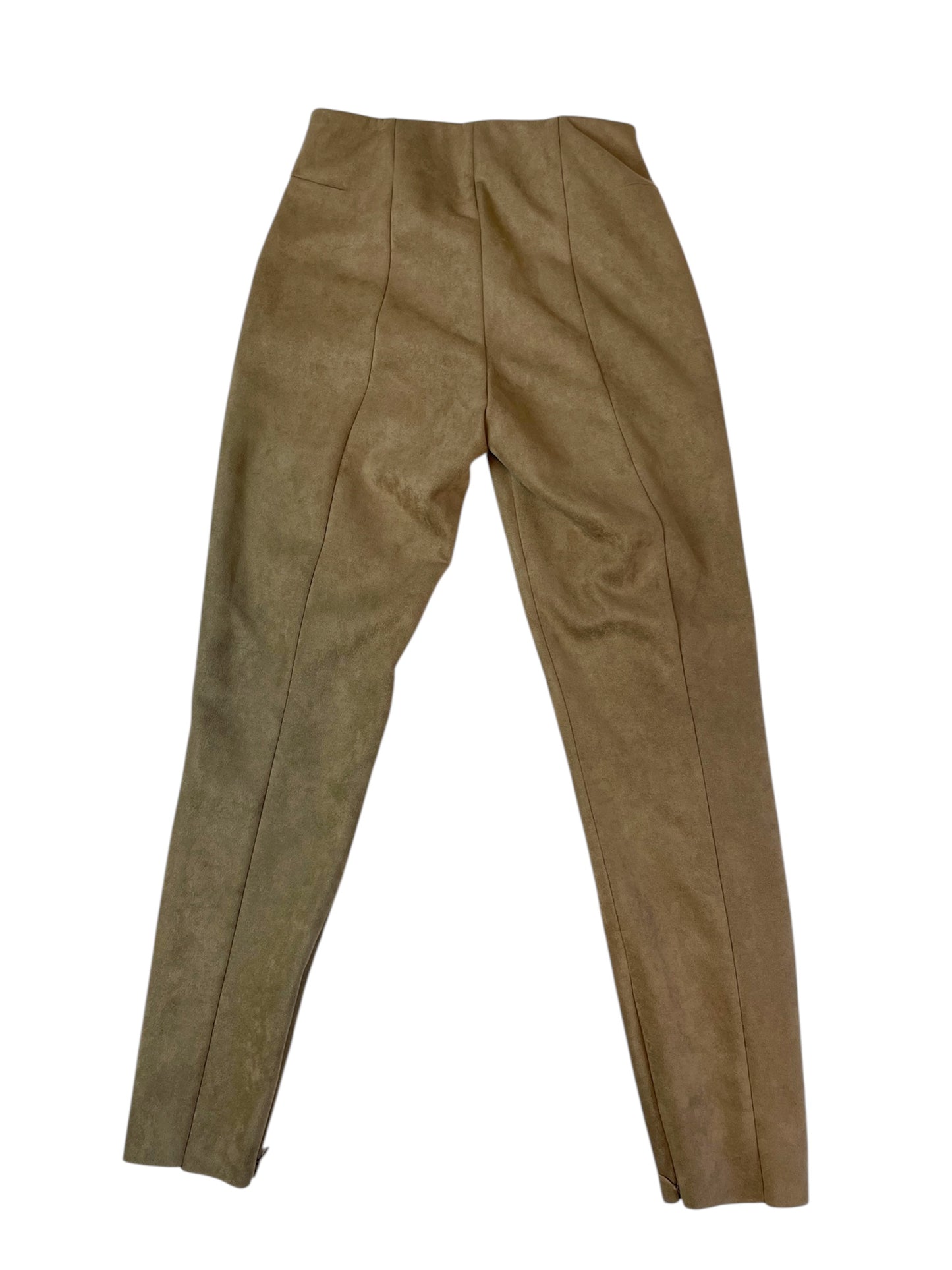 Zara Faux Suede High Rise Cropped Pant {M}