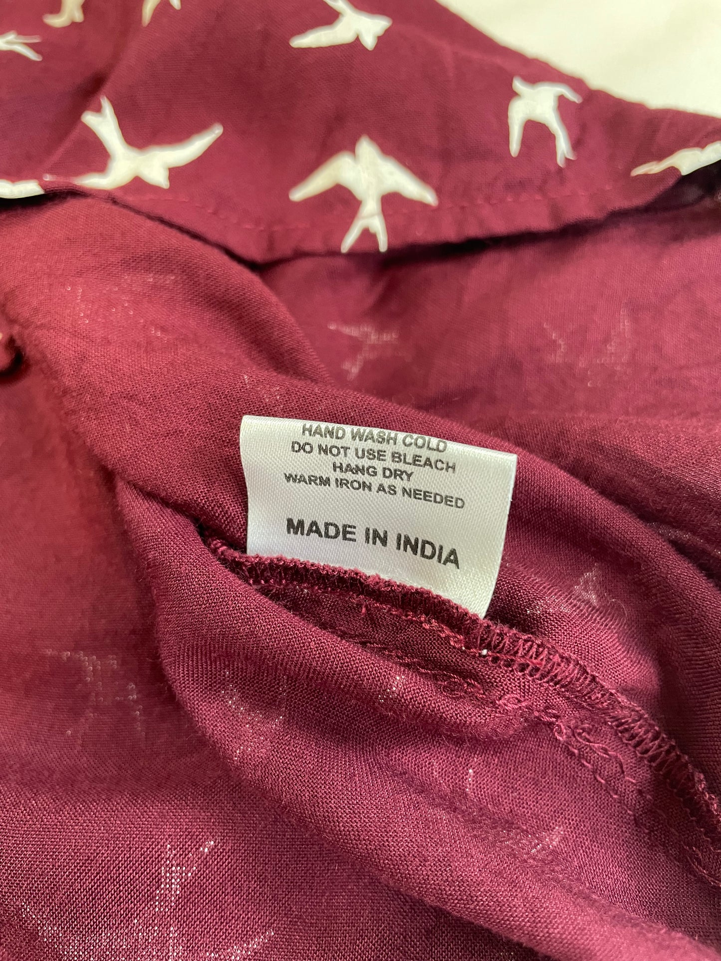 Circus | The Anna Burgundy Bird Print Women's Blouse {L}