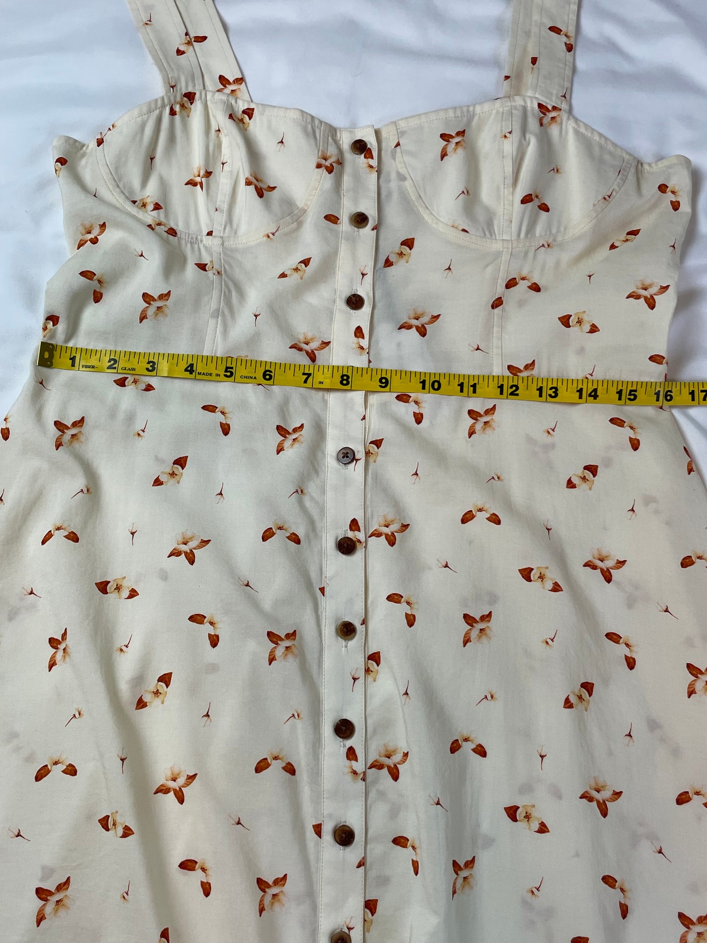 WeWoreWhat Cream Floral Harper Dress {L}