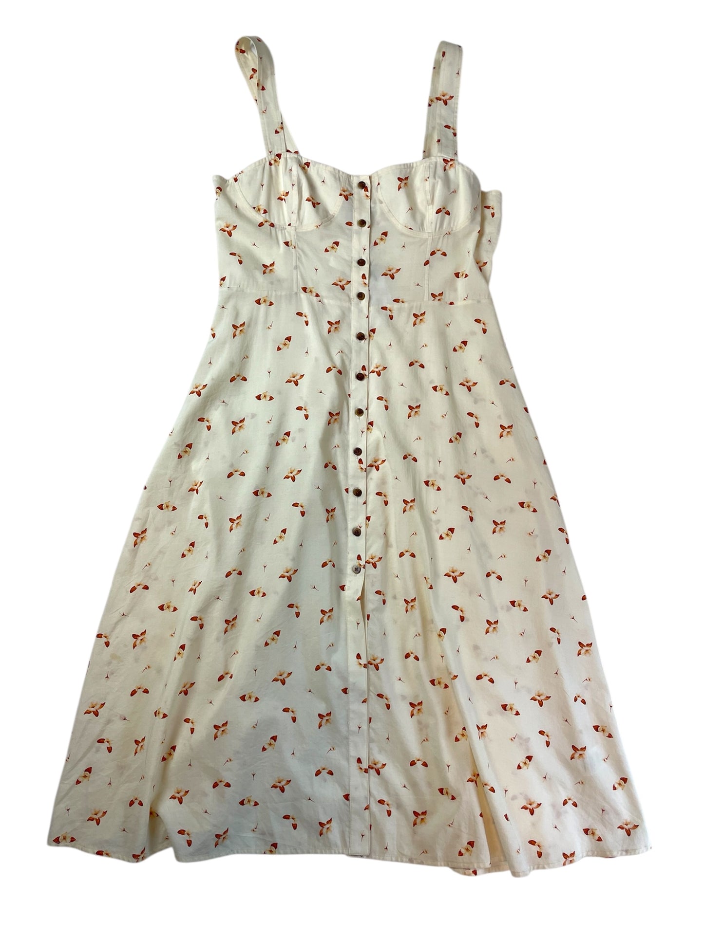 WeWoreWhat Cream Floral Harper Dress {L}