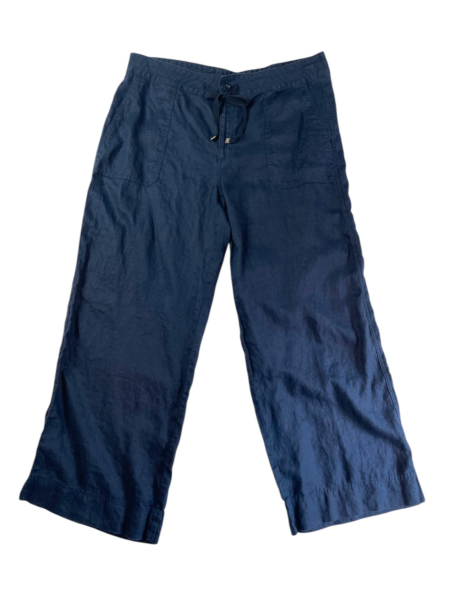 Ralph Lauren Navy Wide Leg Linen Pants {Size 16}