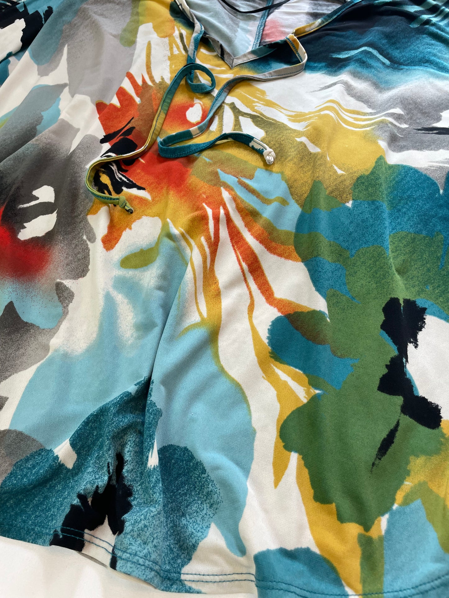 Style & Co | Bright Abstract Floral Poncho {L}