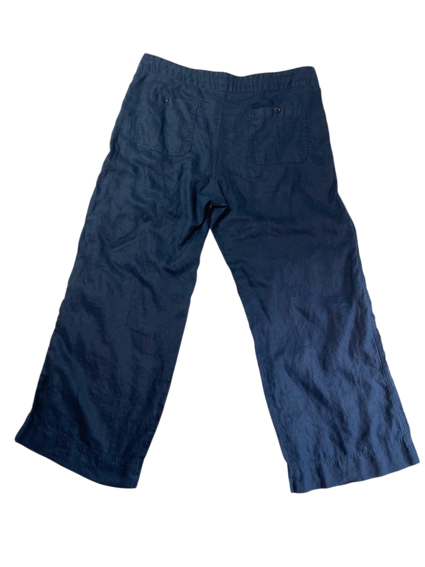 Ralph Lauren Navy Wide Leg Linen Pants {Size 16}
