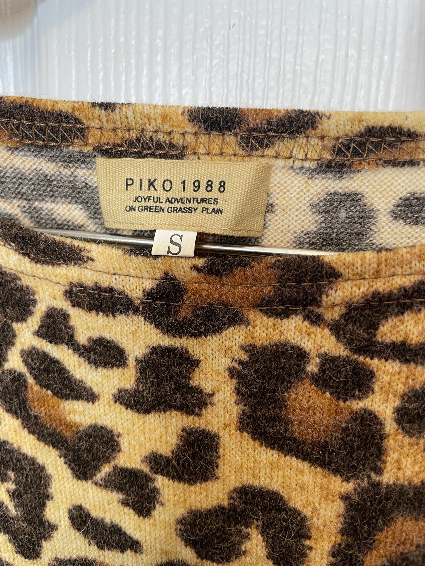 Leopard Print Long Sleeve Dress {S}