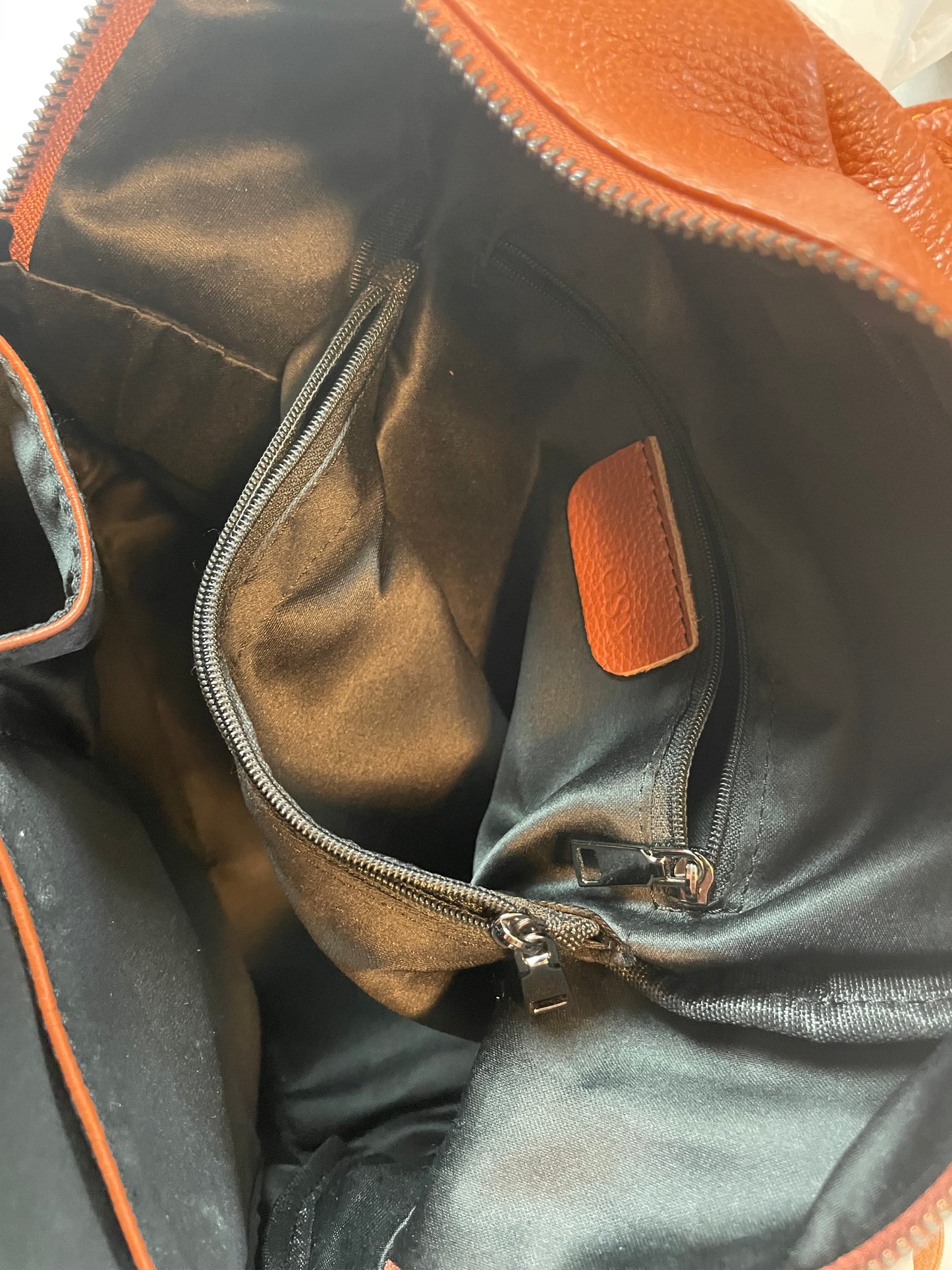 Cognac Leather 2-Way Backpack