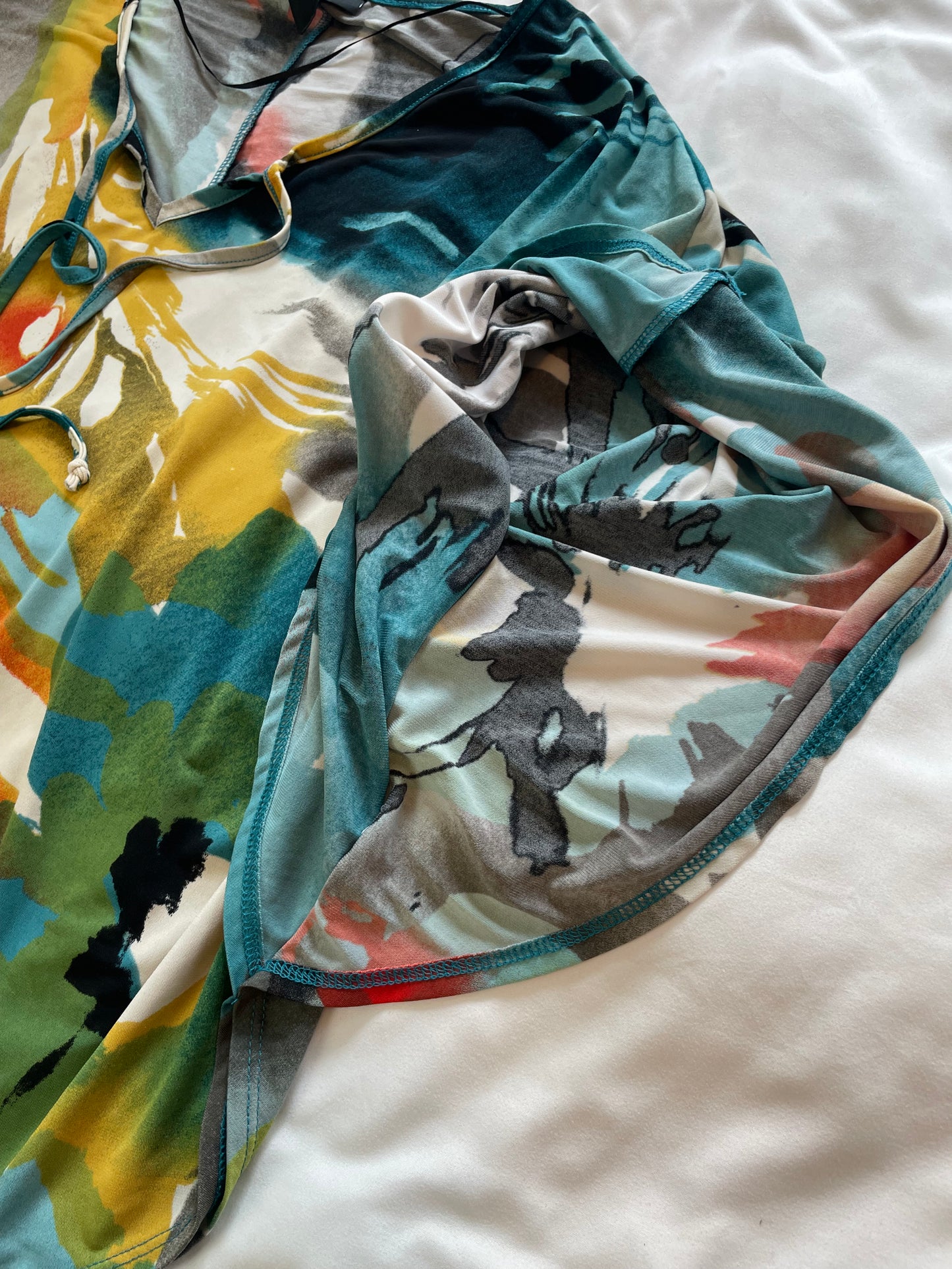 Style & Co | Bright Abstract Floral Poncho {L}