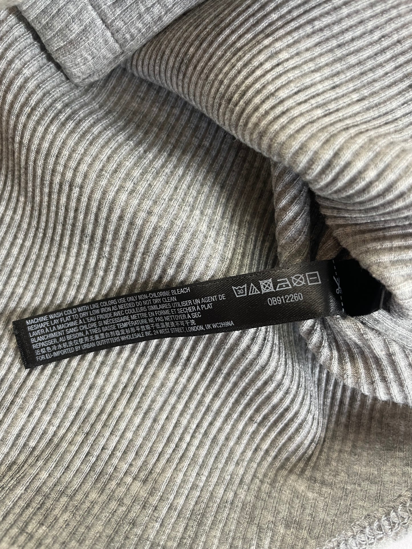 Urban Outfitters | Grey Ribbed Bodysuit {L}
