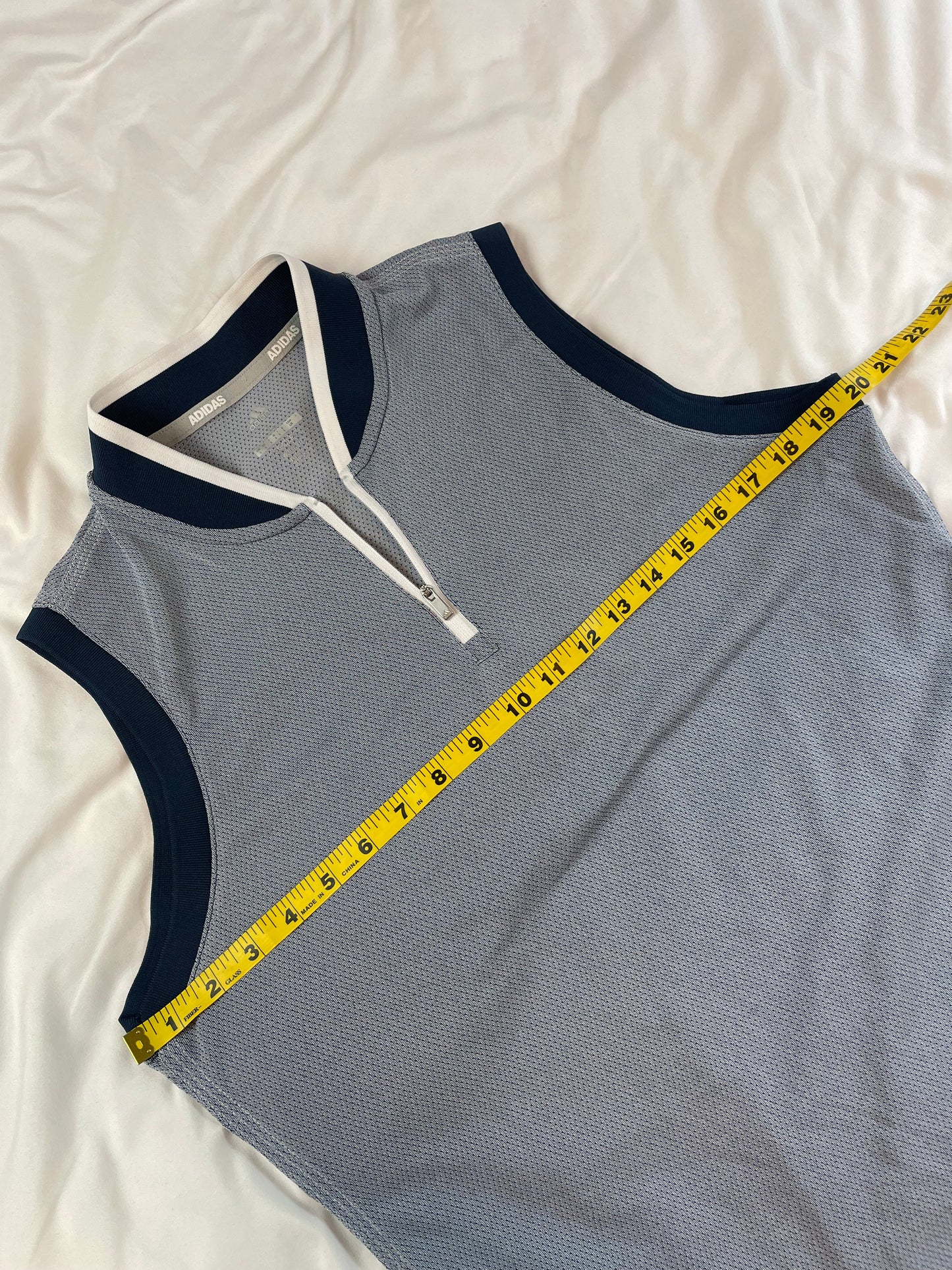 Adidas 1/4 Zip Golf Tank {L}