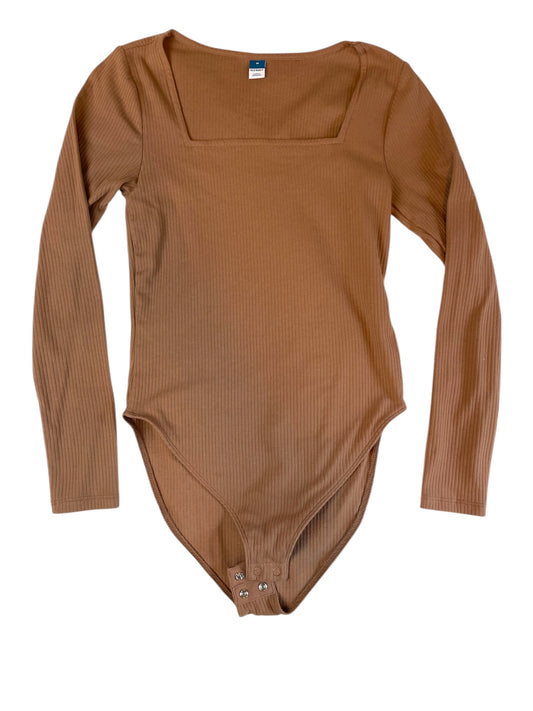 NWOT Old Navy Caramel Long-Sleeve Bodysuit {M}