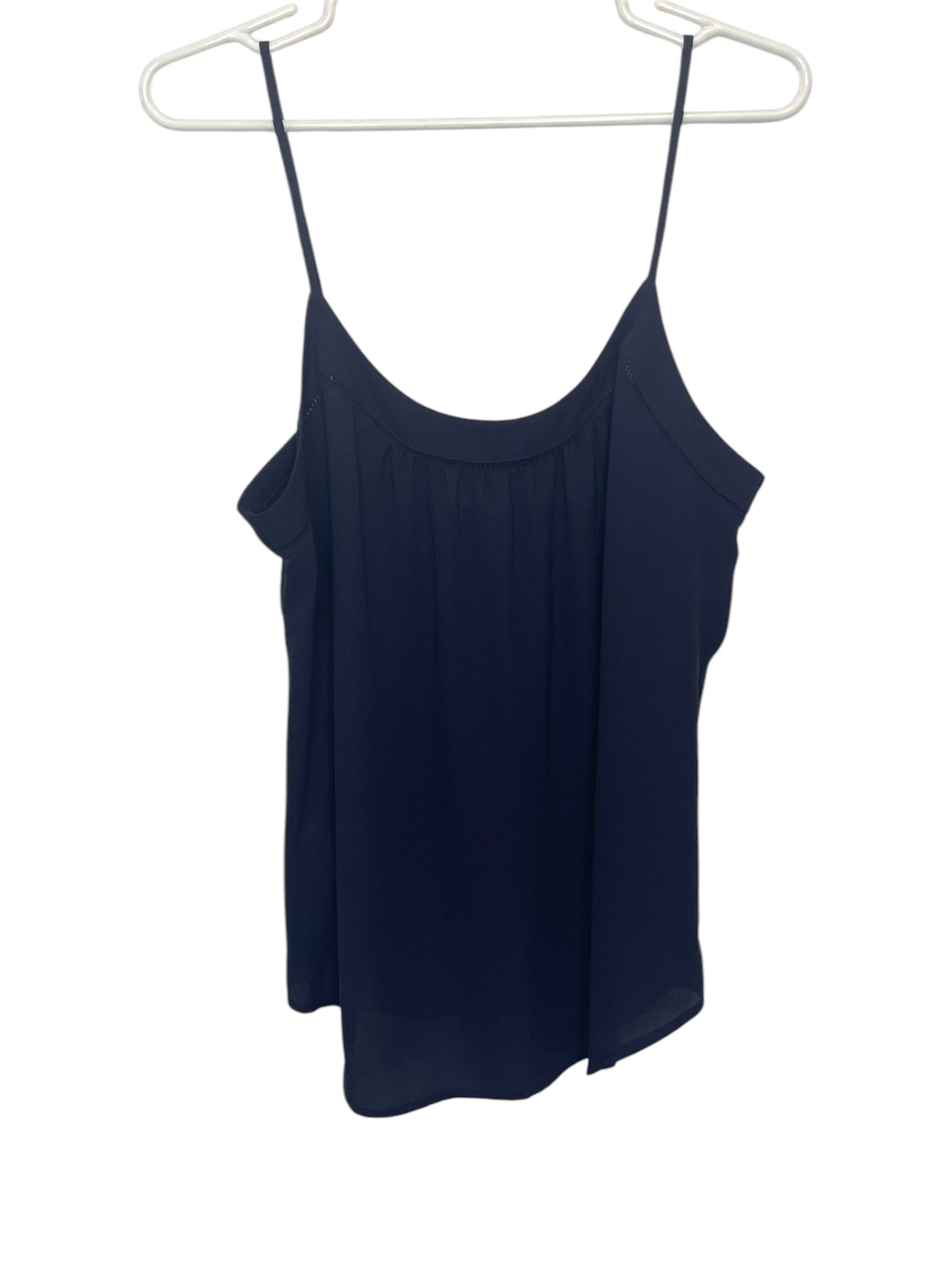 LOFT Navy Embroidered Woven Tank {M}