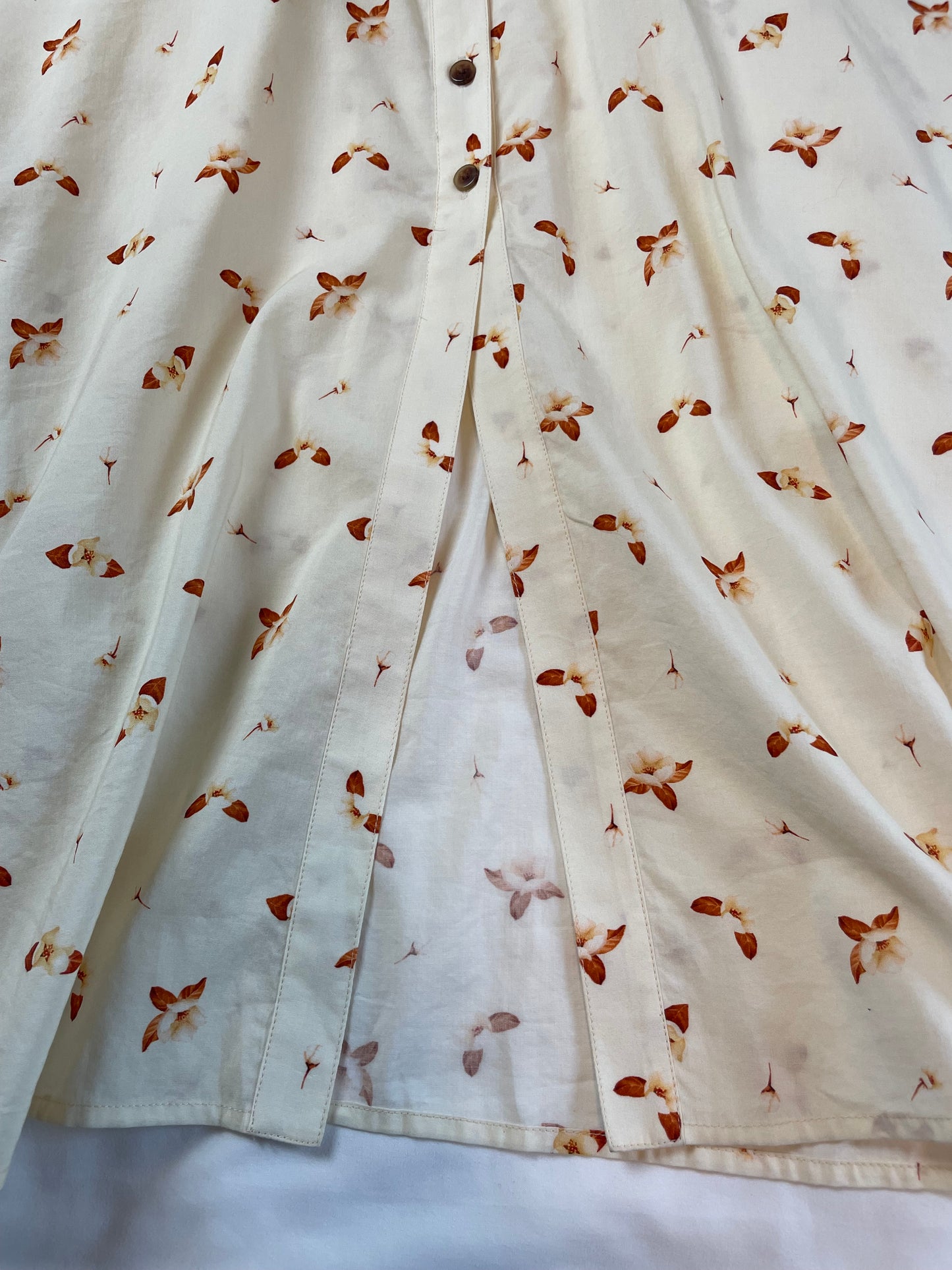 WeWoreWhat Cream Floral Harper Dress {L}