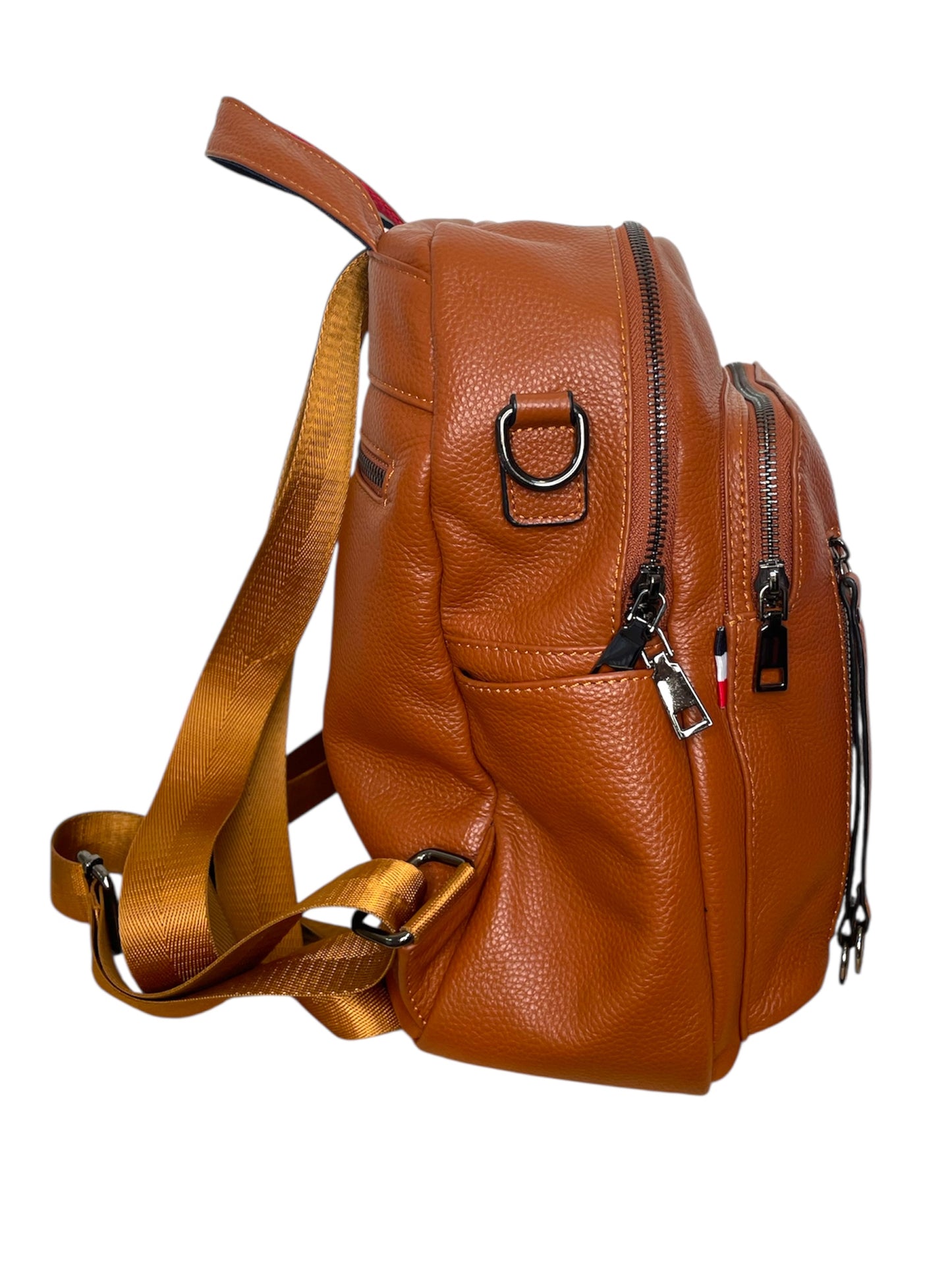 Cognac Leather 2-Way Backpack