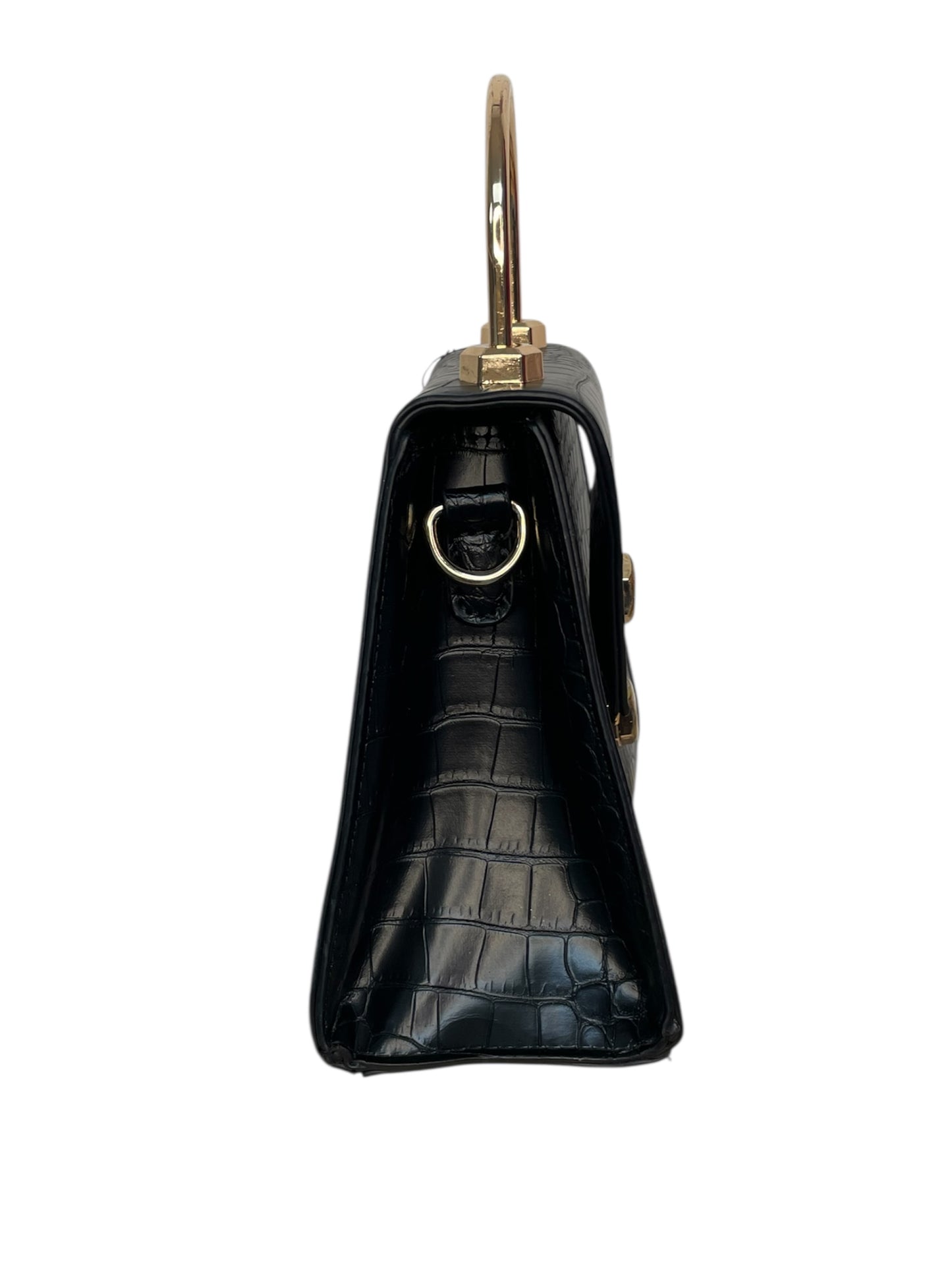 Badgley Mischka Croc-Embossed 2-way Frame Bag