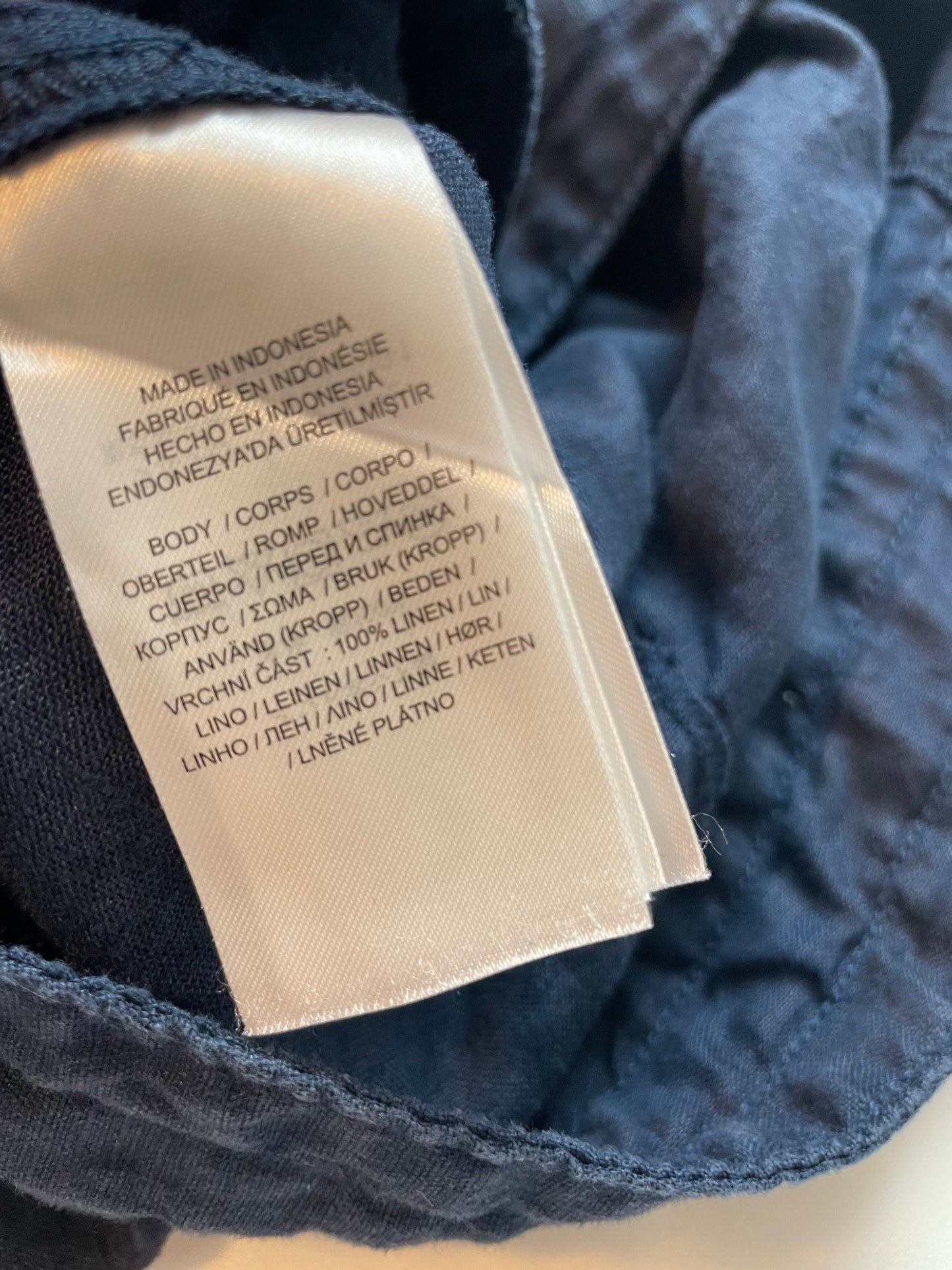 Ralph Lauren Navy Wide Leg Linen Pants {Size 16}