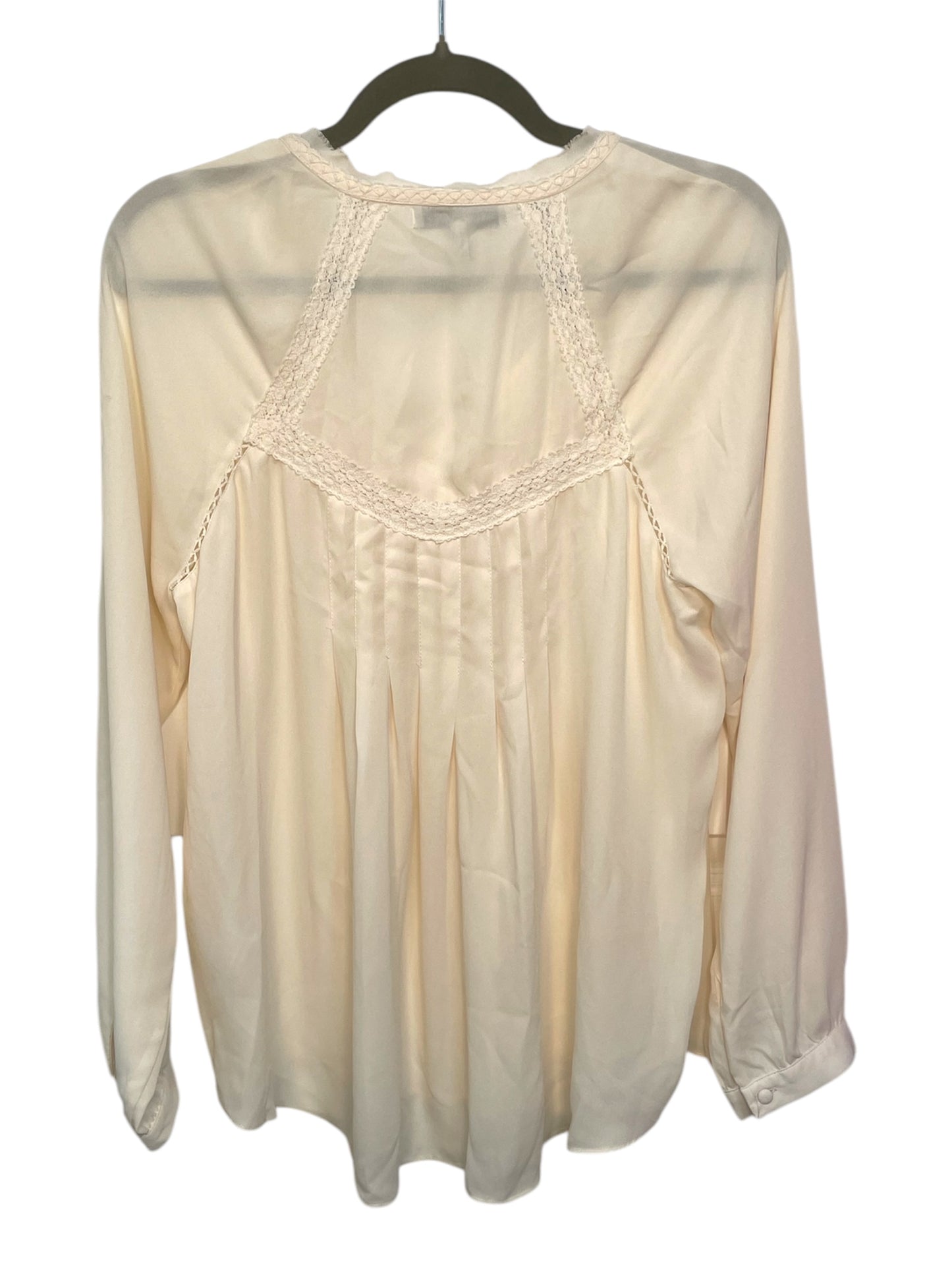 Heartloom Women's Boho Embroidered Cream Blouse {M}