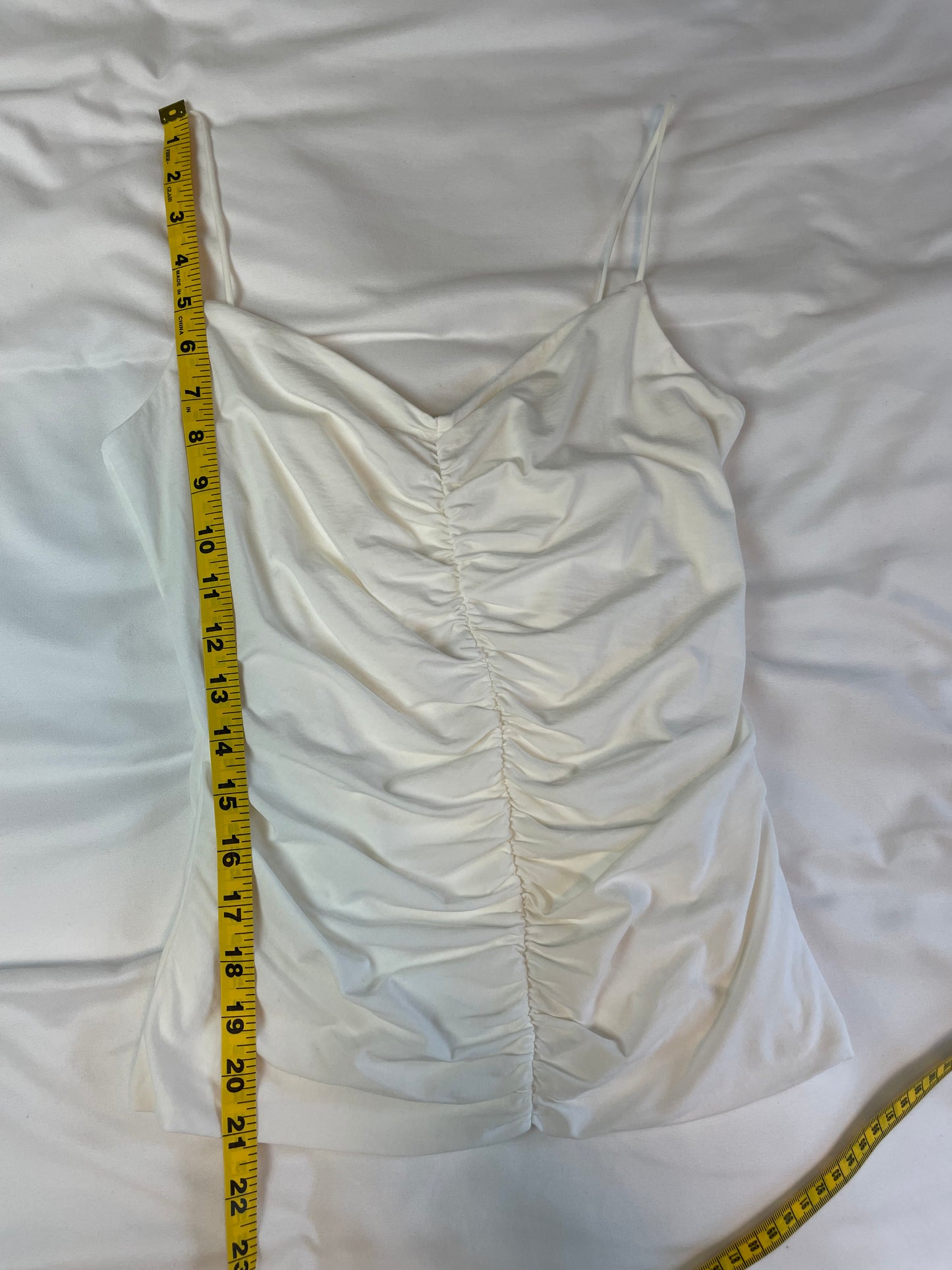 NWT Banana Republic Ruched White Tank {S}