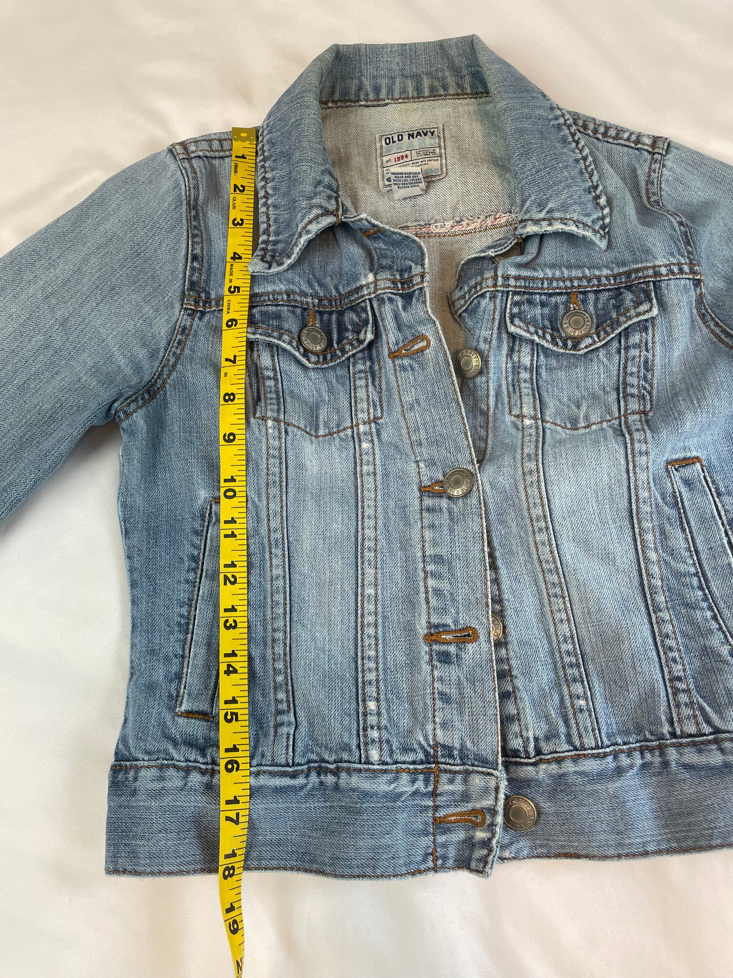 Old Navy Distressed Denim Jacket (XS)