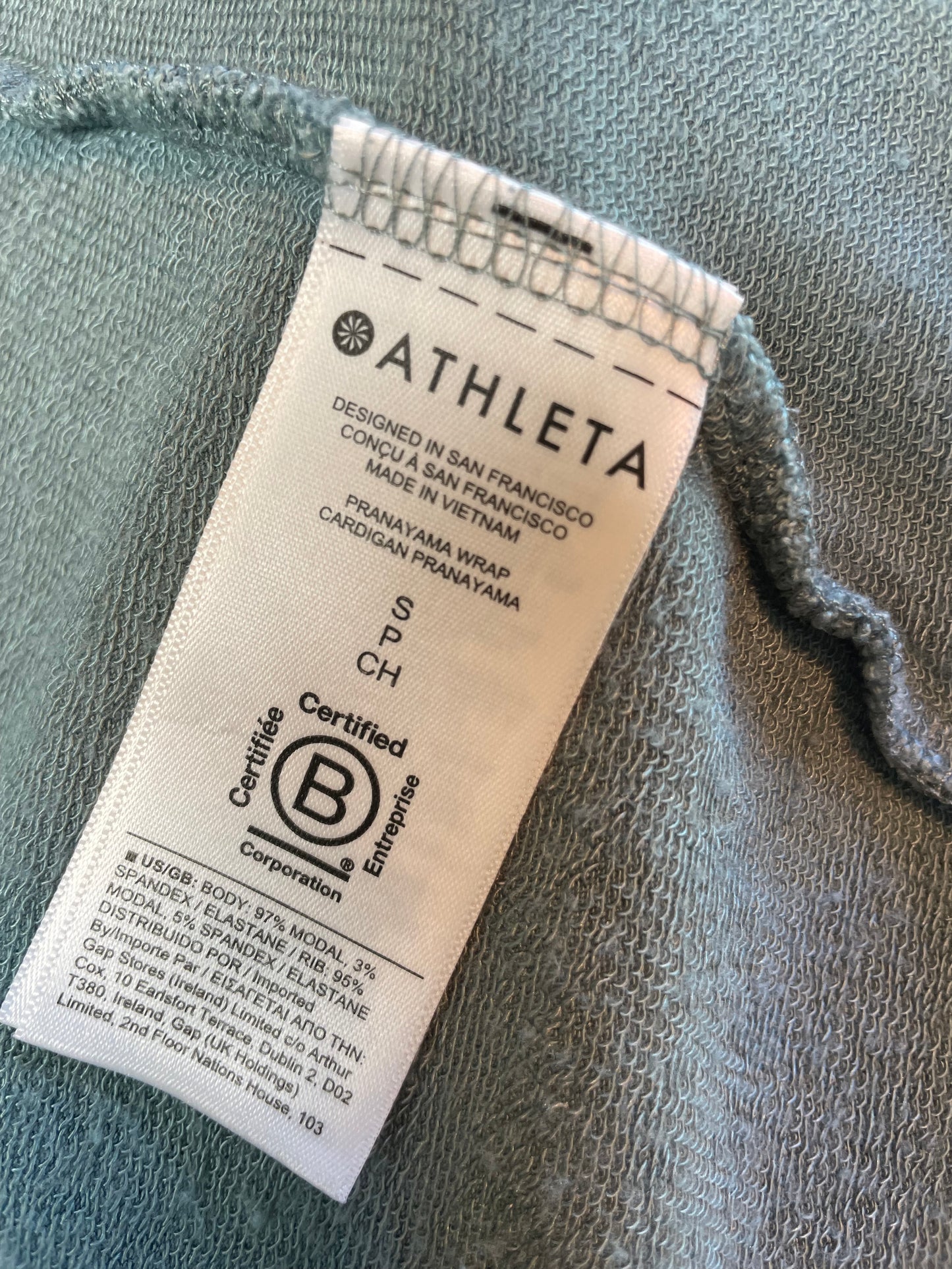 Athleta Pranayama Wrap- Minimalistic Green {S}