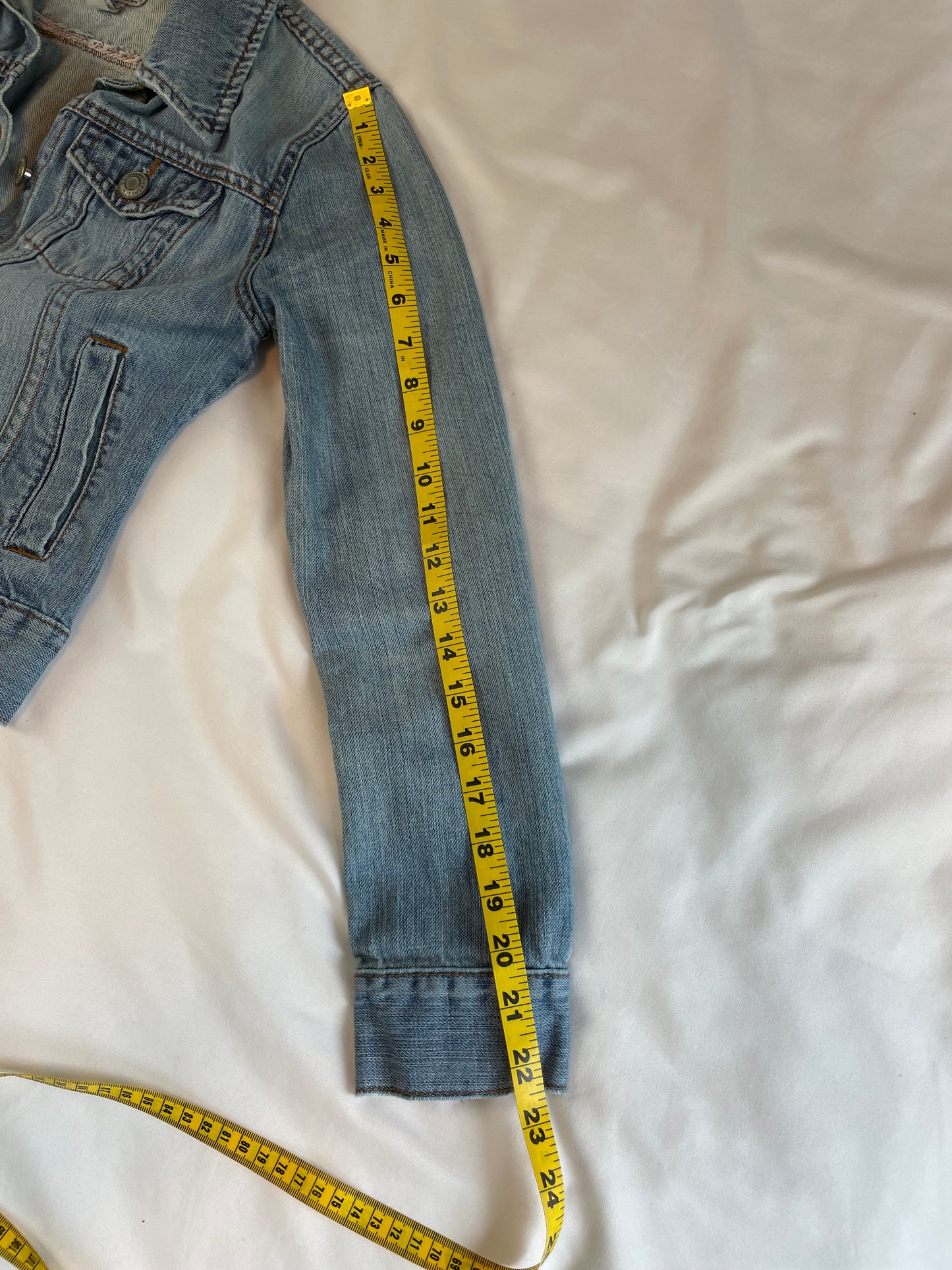 Old Navy Distressed Denim Jacket (XS)