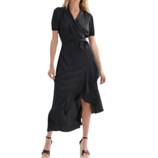 Nine West Ruffled Wrap Midi Dress {XXL}